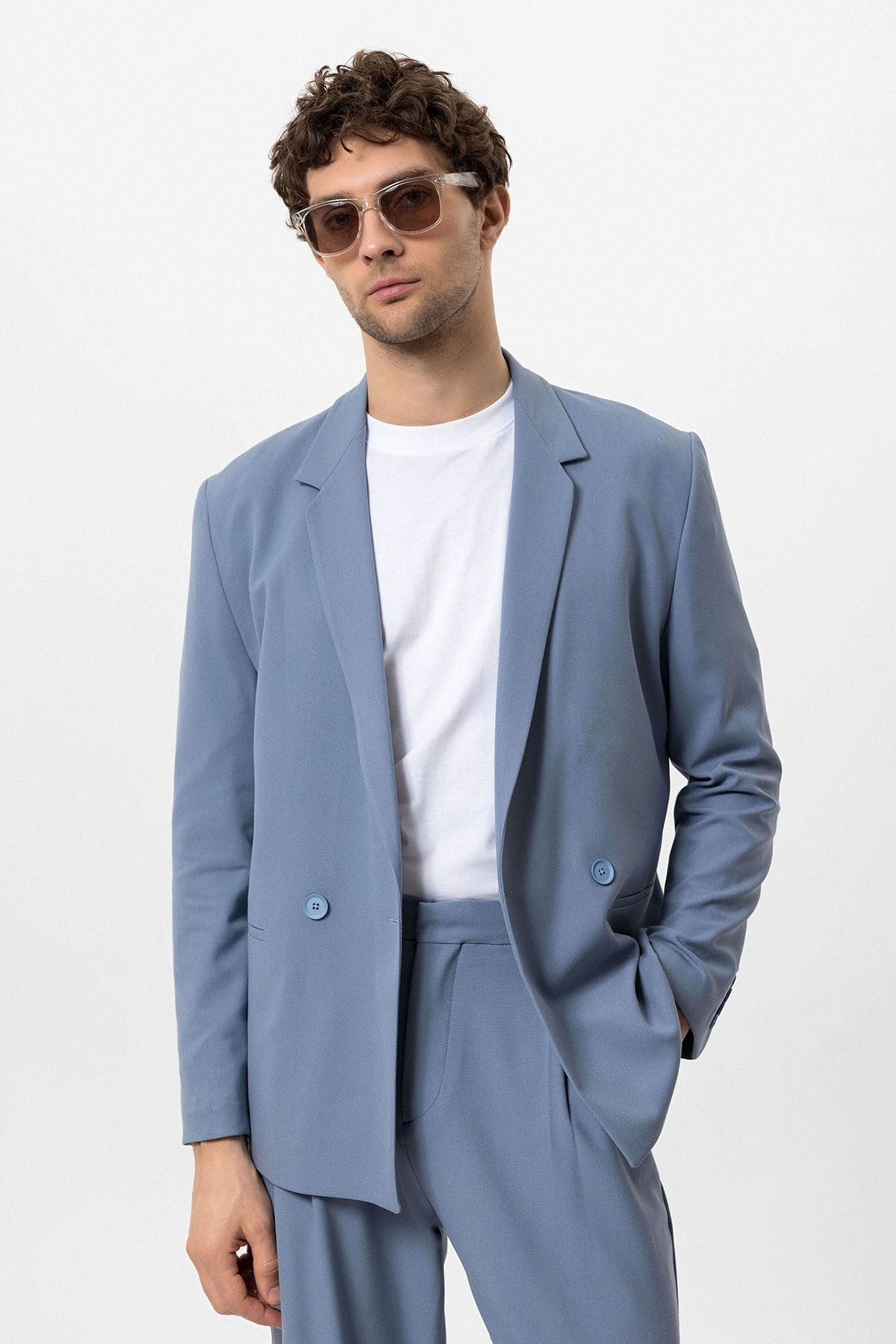 Antioch Single-Button Double-Breasted Men's Blazer