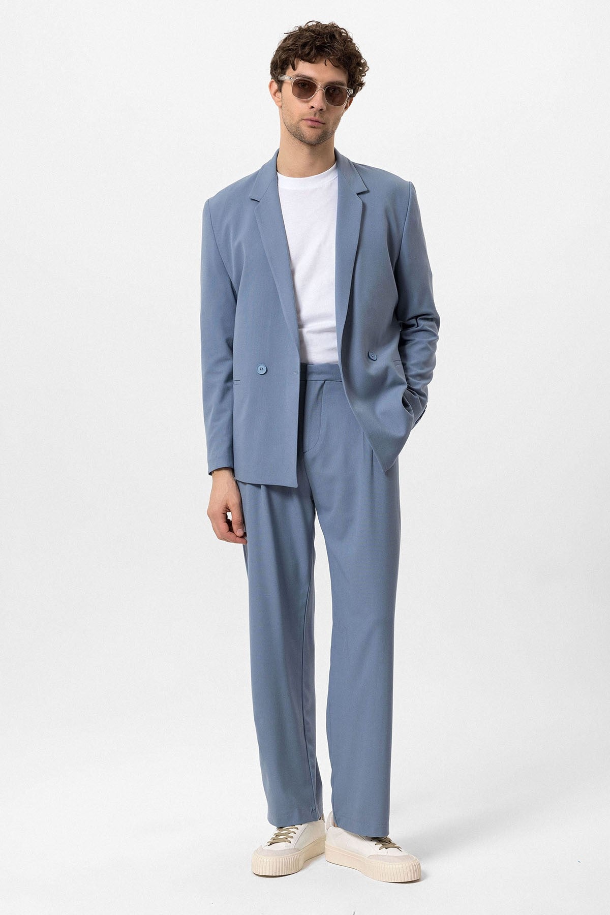 Antioch Single-Button Double-Breasted Men's Blazer