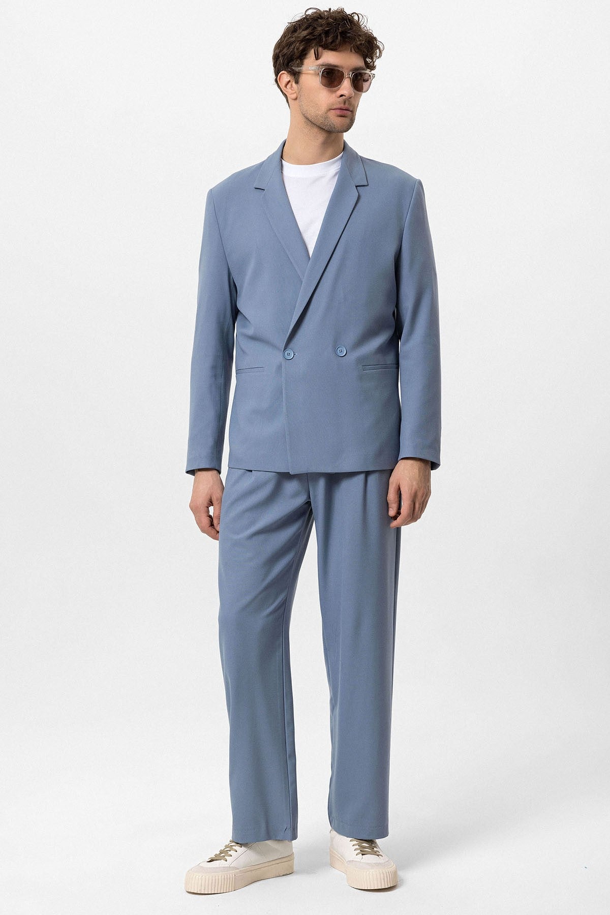 Antioch Single-Button Double-Breasted Men's Blazer