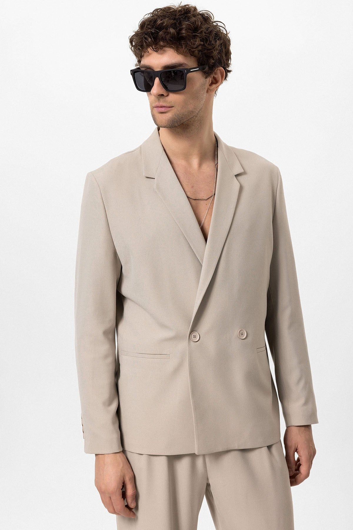 Antioch Single-Button Double-Breasted Men's Blazer