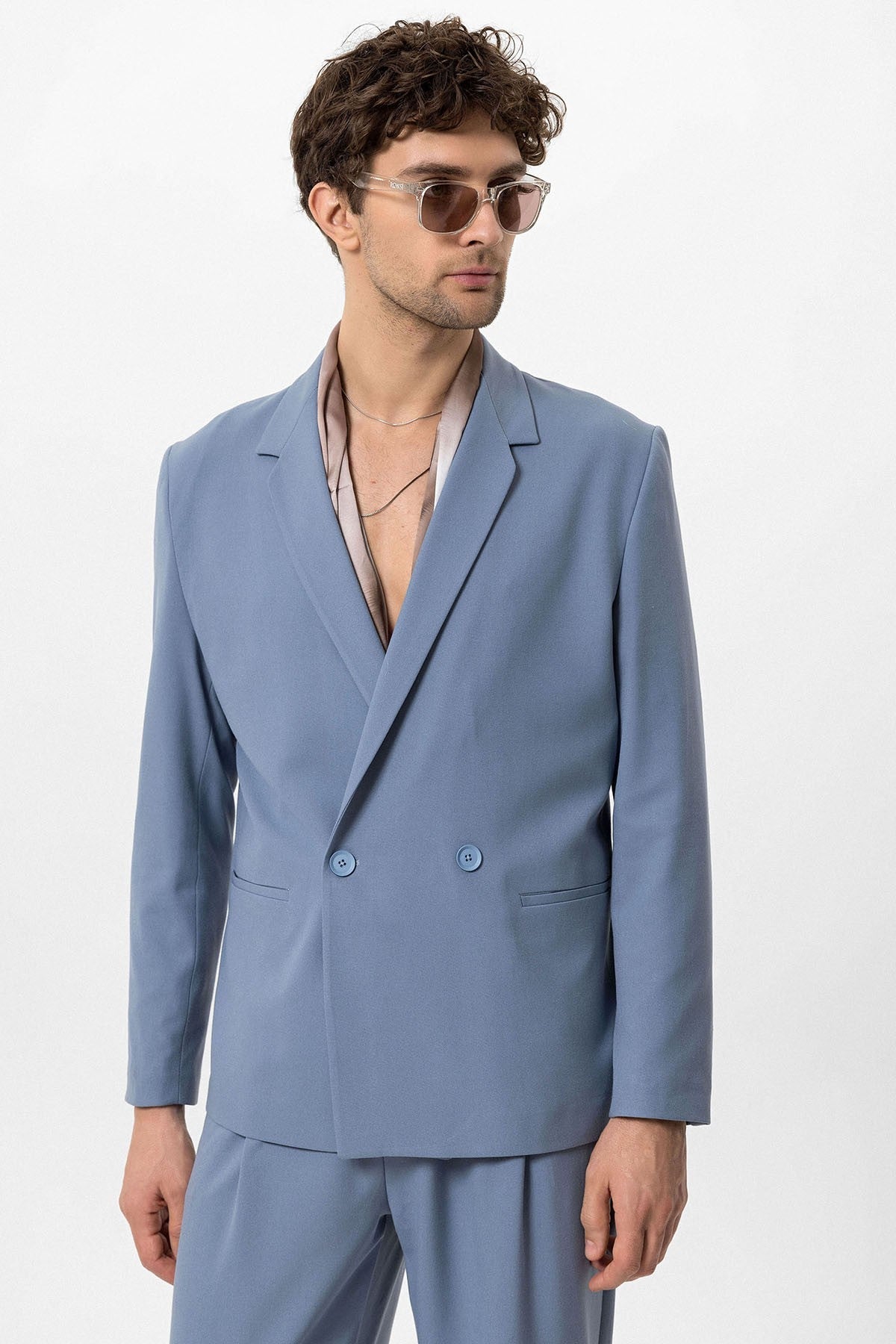 Antioch Single-Button Double-Breasted Men's Blazer