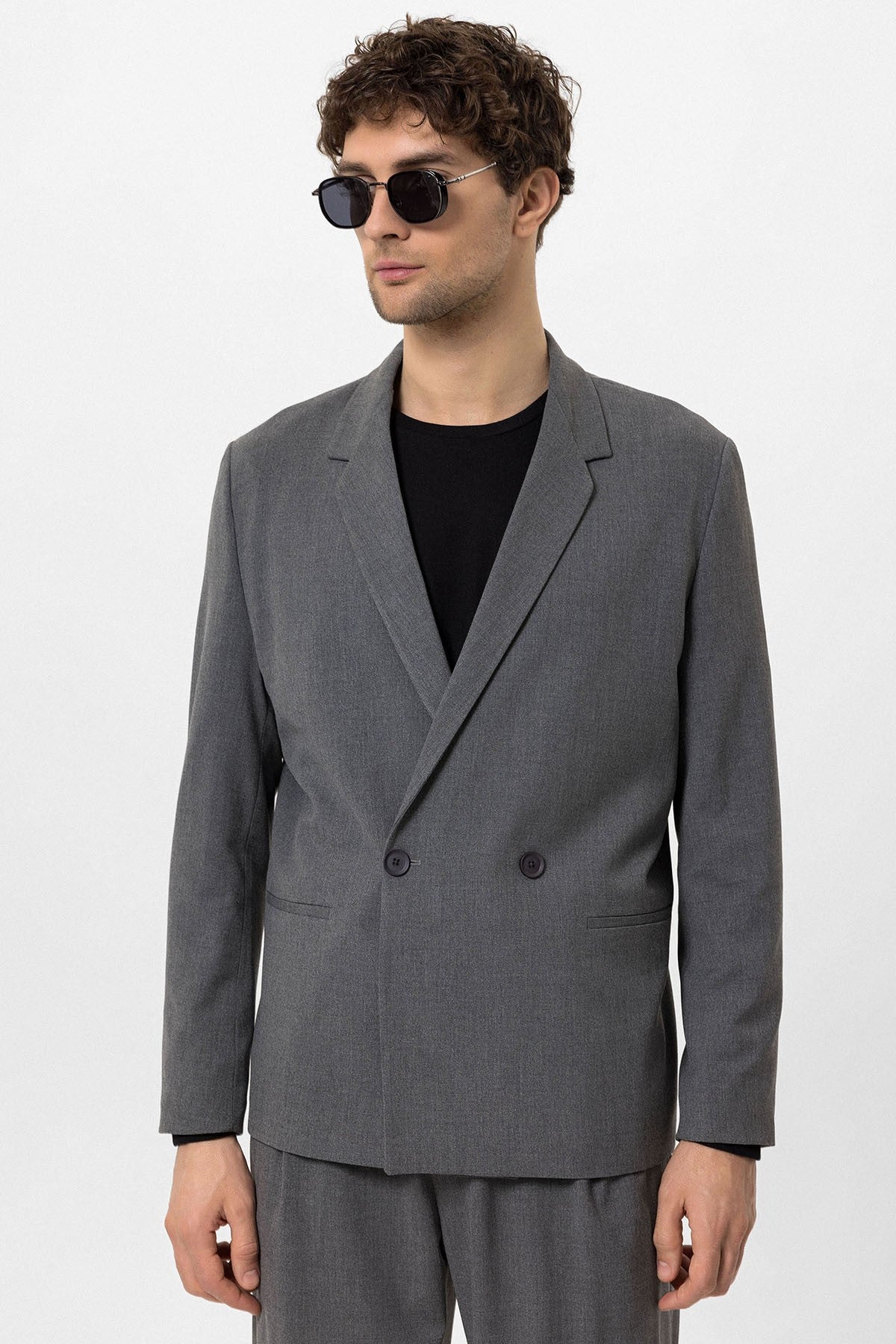 Antioch Single-Button Double-Breasted Men's Blazer