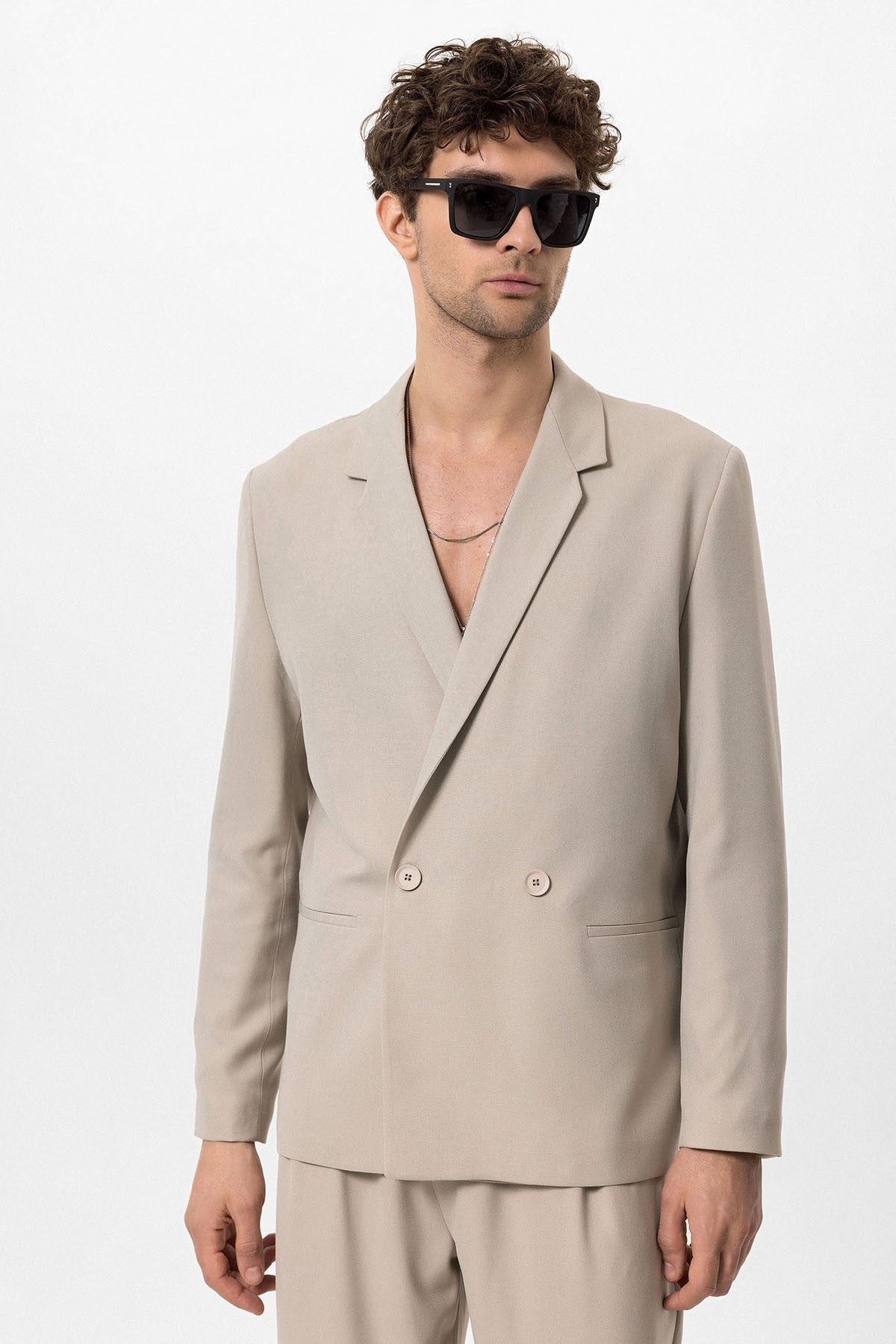 Antioch Single-Button Double-Breasted Men's Blazer