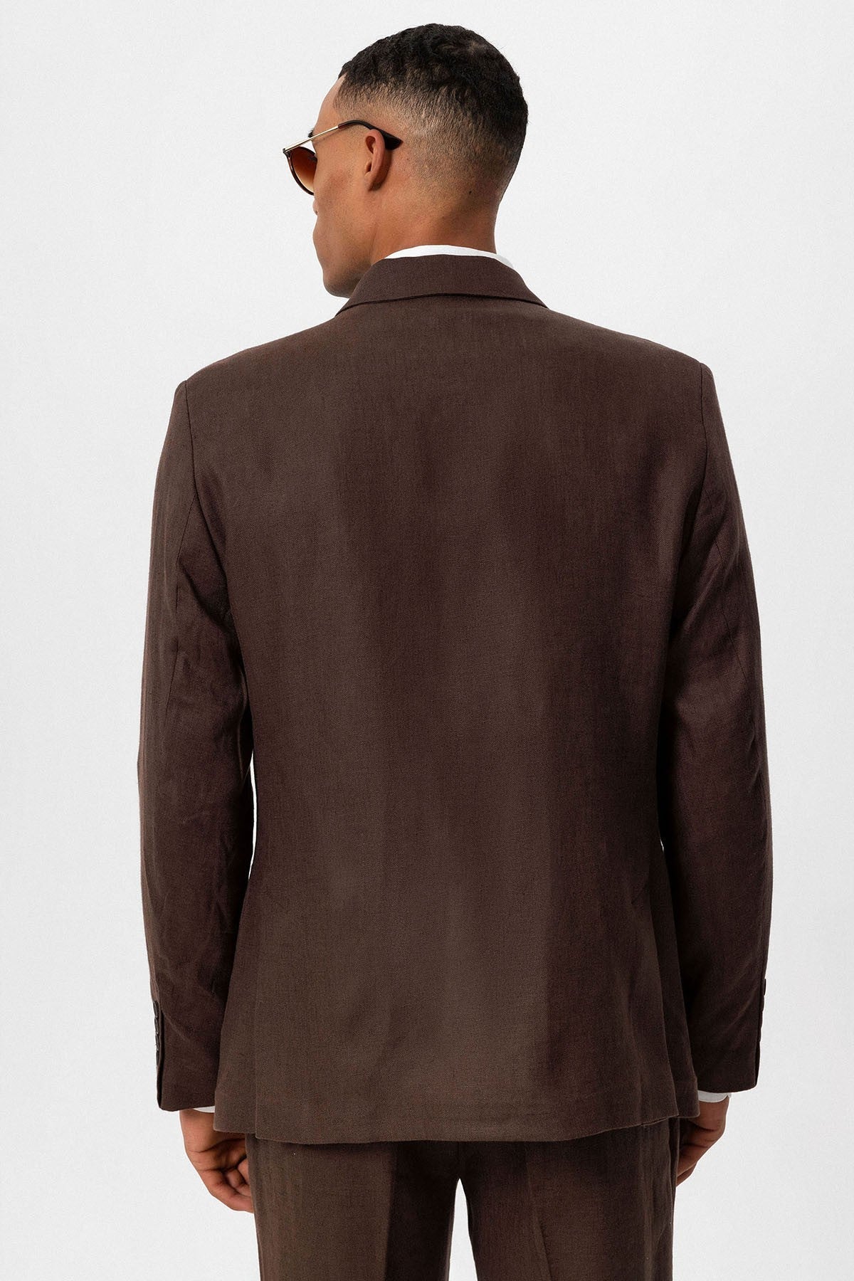 100% Linen Double-Breasted Men's Blazer