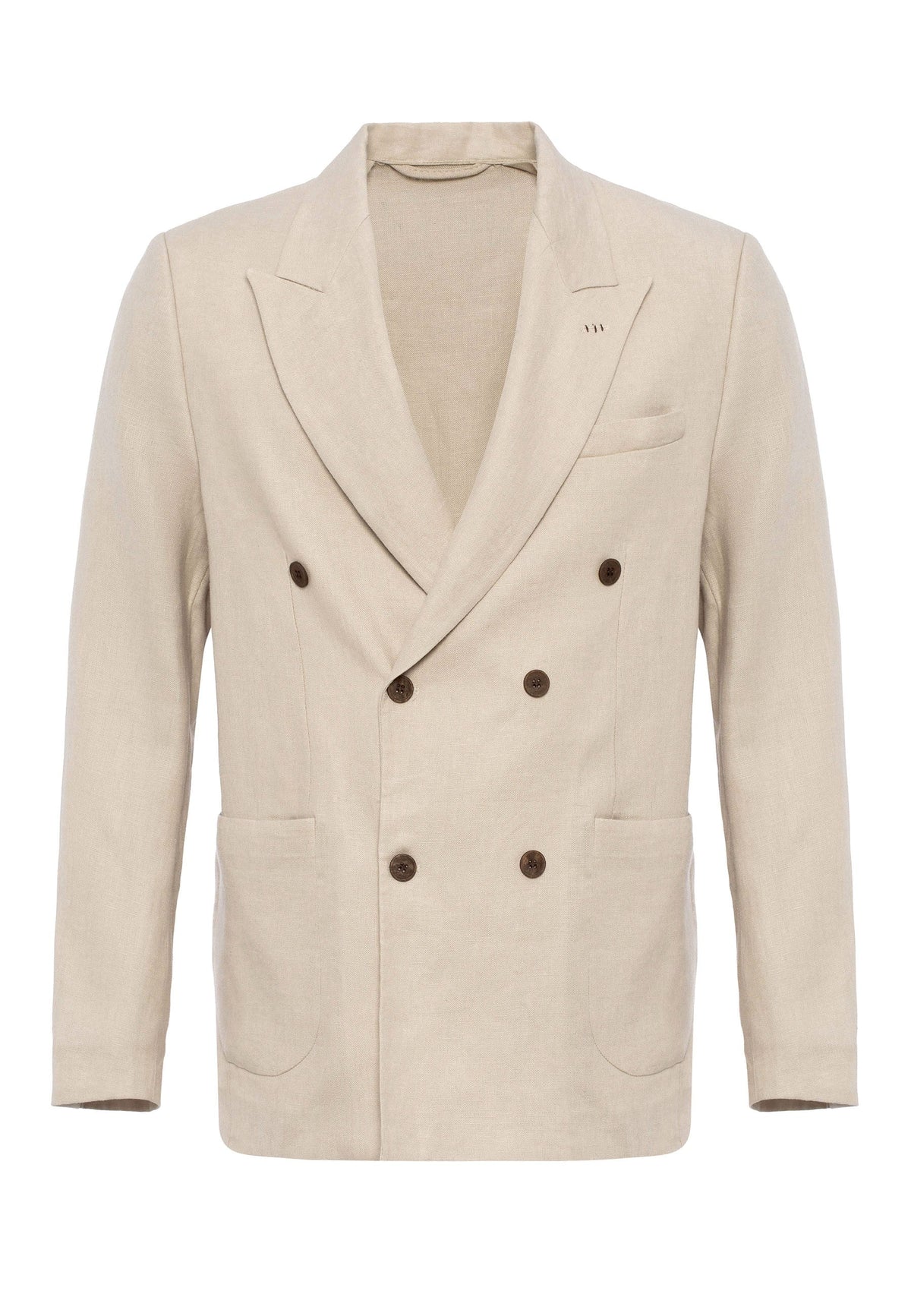 100% Linen Double-Breasted Men's Blazer