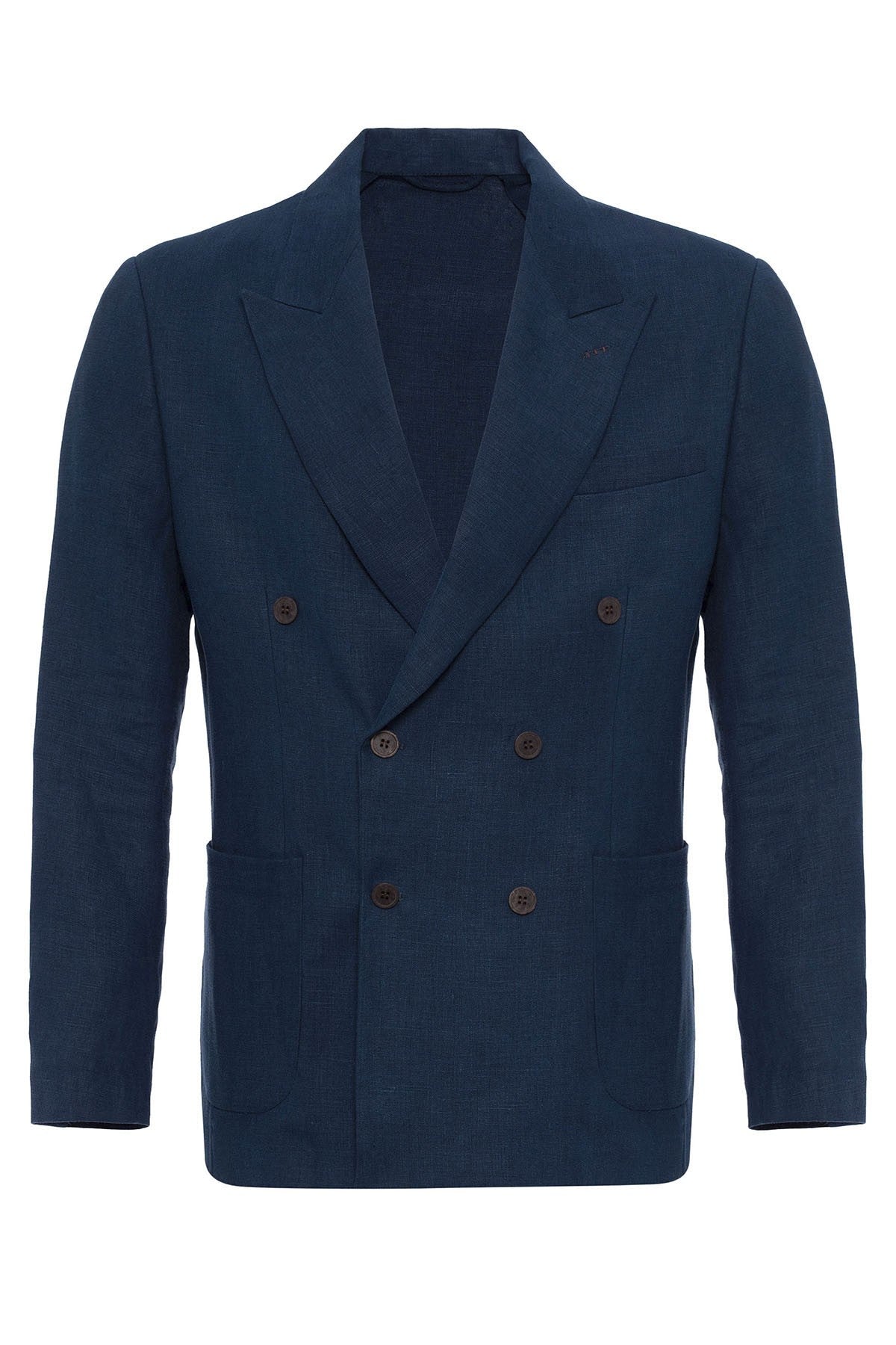 100% Linen Double-Breasted Men's Blazer