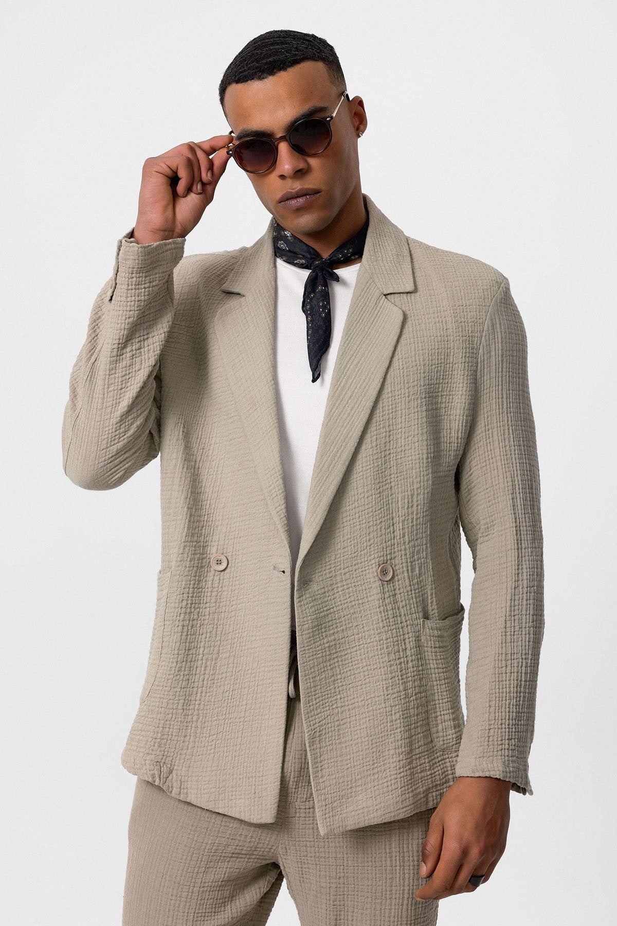 Antioch Double-Breasted Unlined Men's Blazer