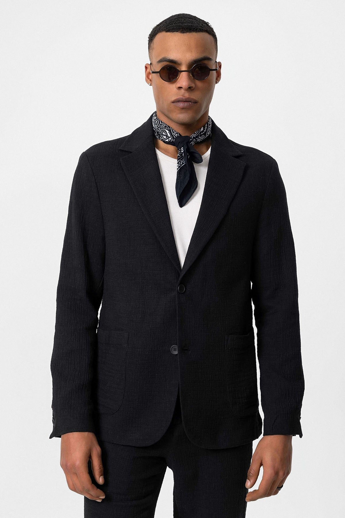 Antioch Men's Blazer Jacket with Side Pockets and No Lapels