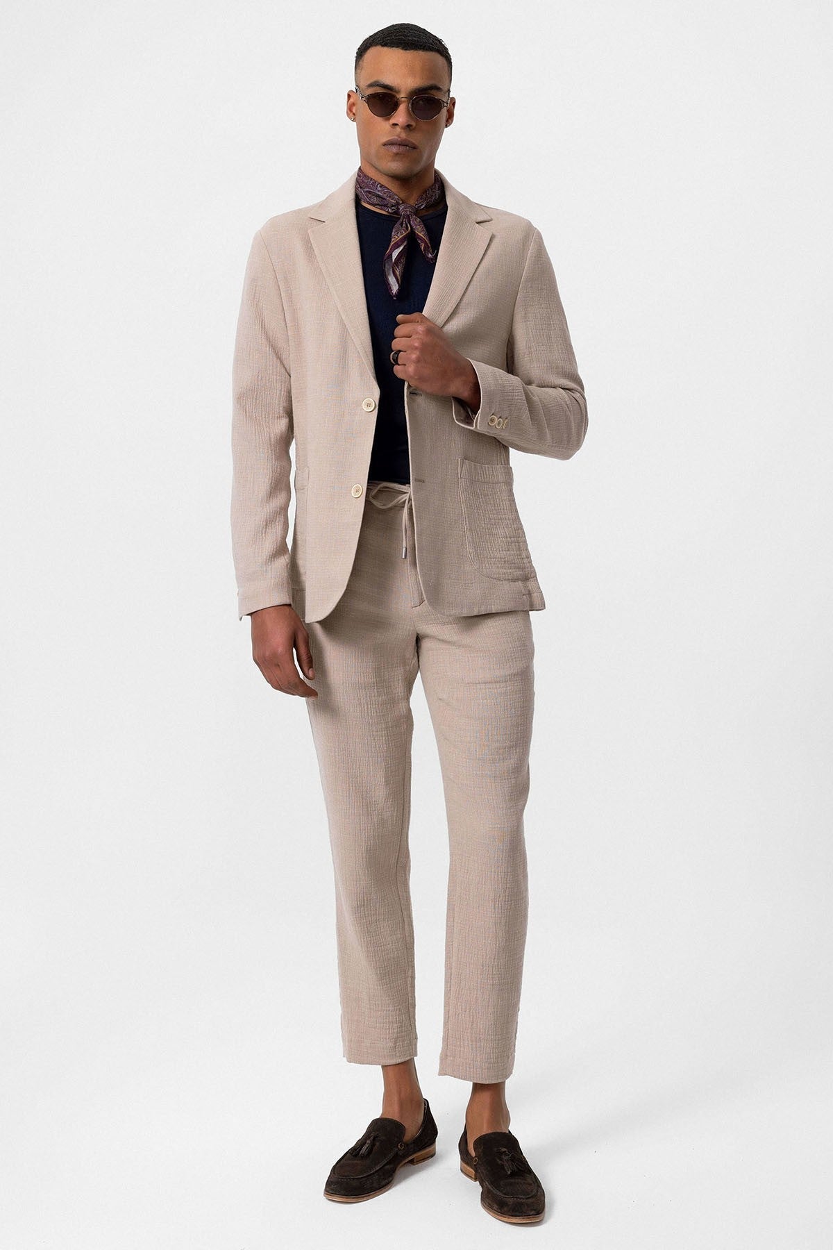 Antioch Men's Blazer Jacket with Side Pockets and No Lapels