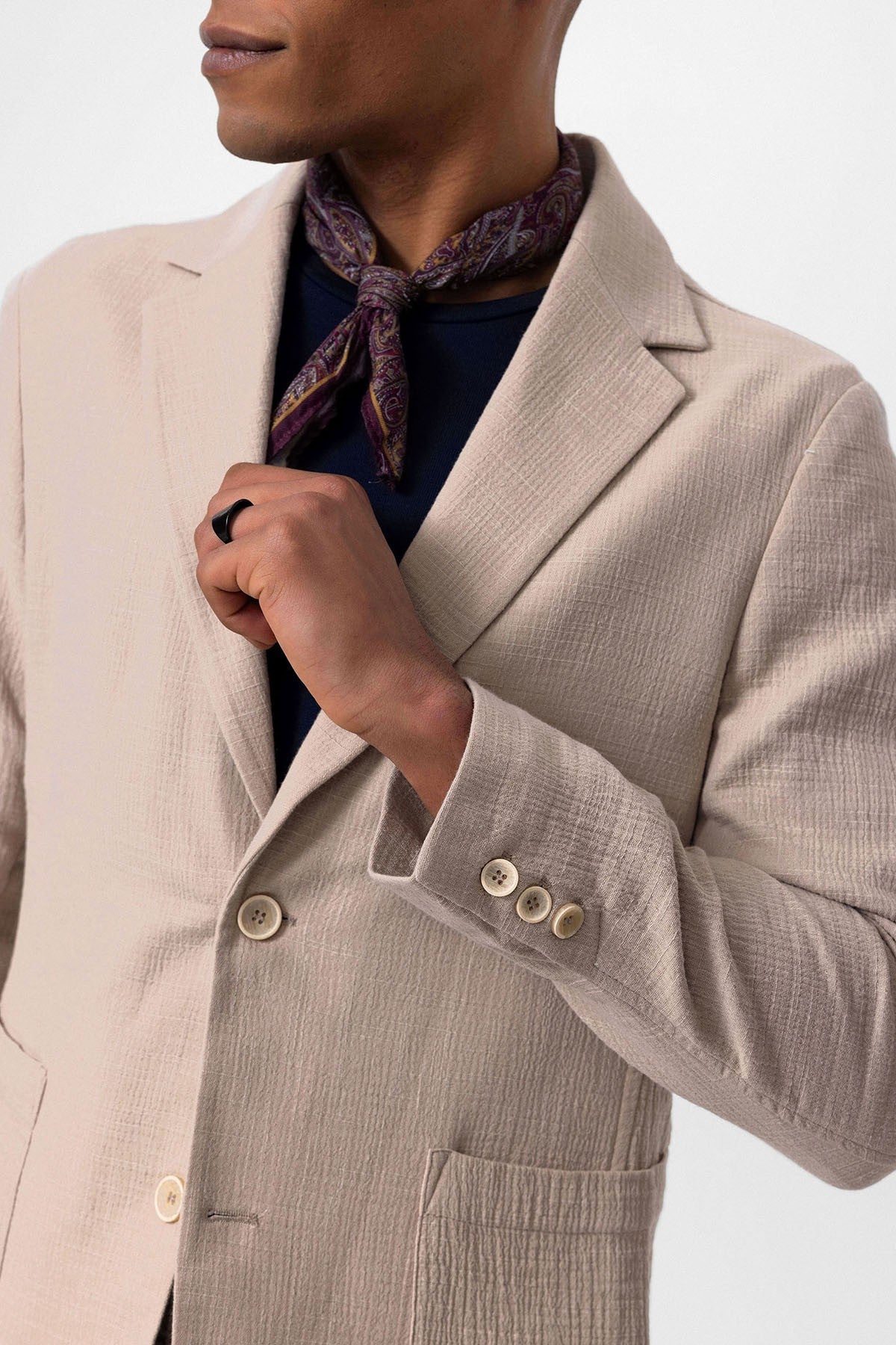Antioch Men's Blazer Jacket with Side Pockets and No Lapels