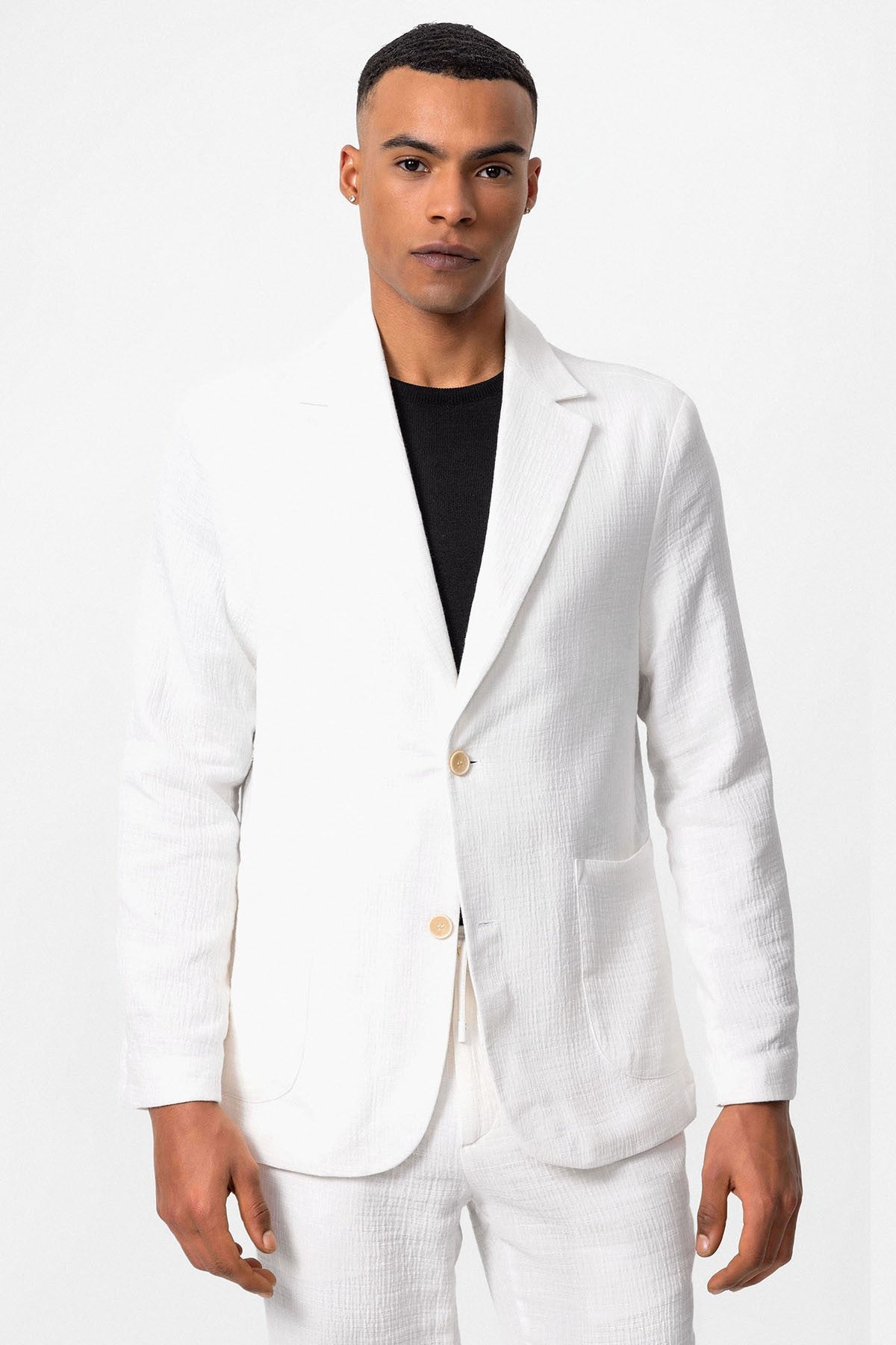 Antioch Men's Blazer Jacket with Side Pockets and No Lapels
