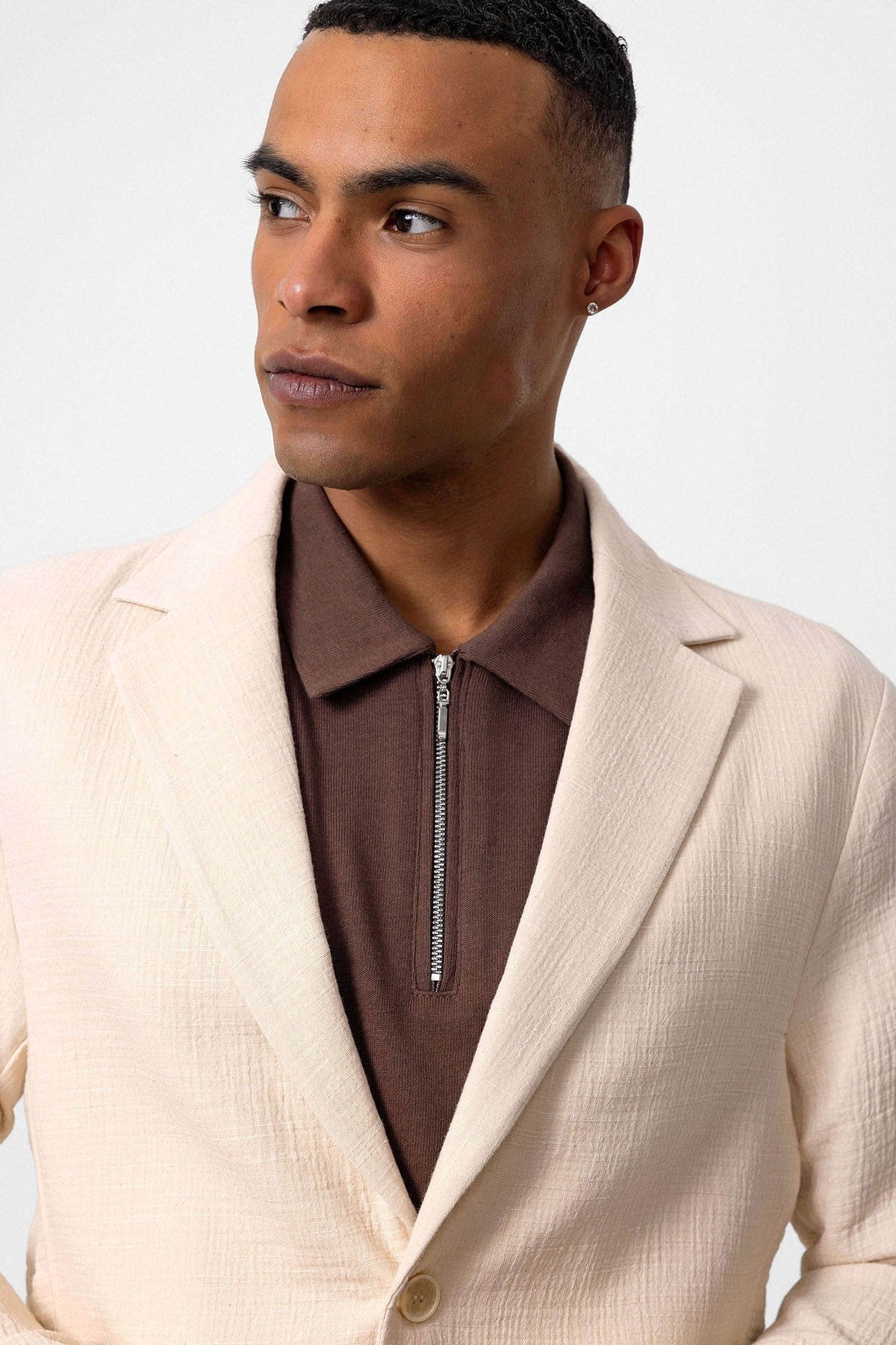 Antioch Men's Blazer Jacket with Side Pockets and No Lapels