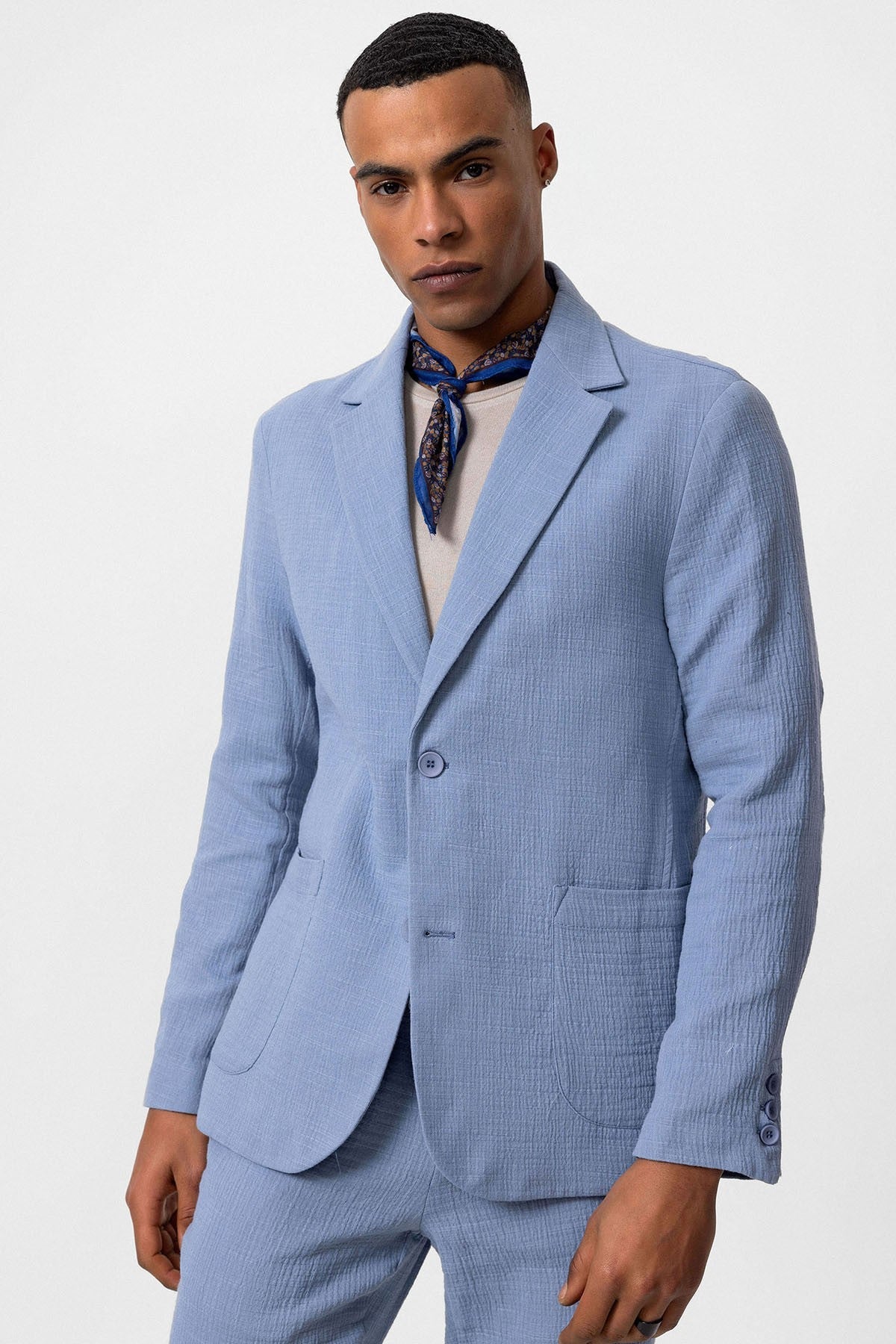 Antioch Men's Blazer Jacket with Side Pockets and No Lapels
