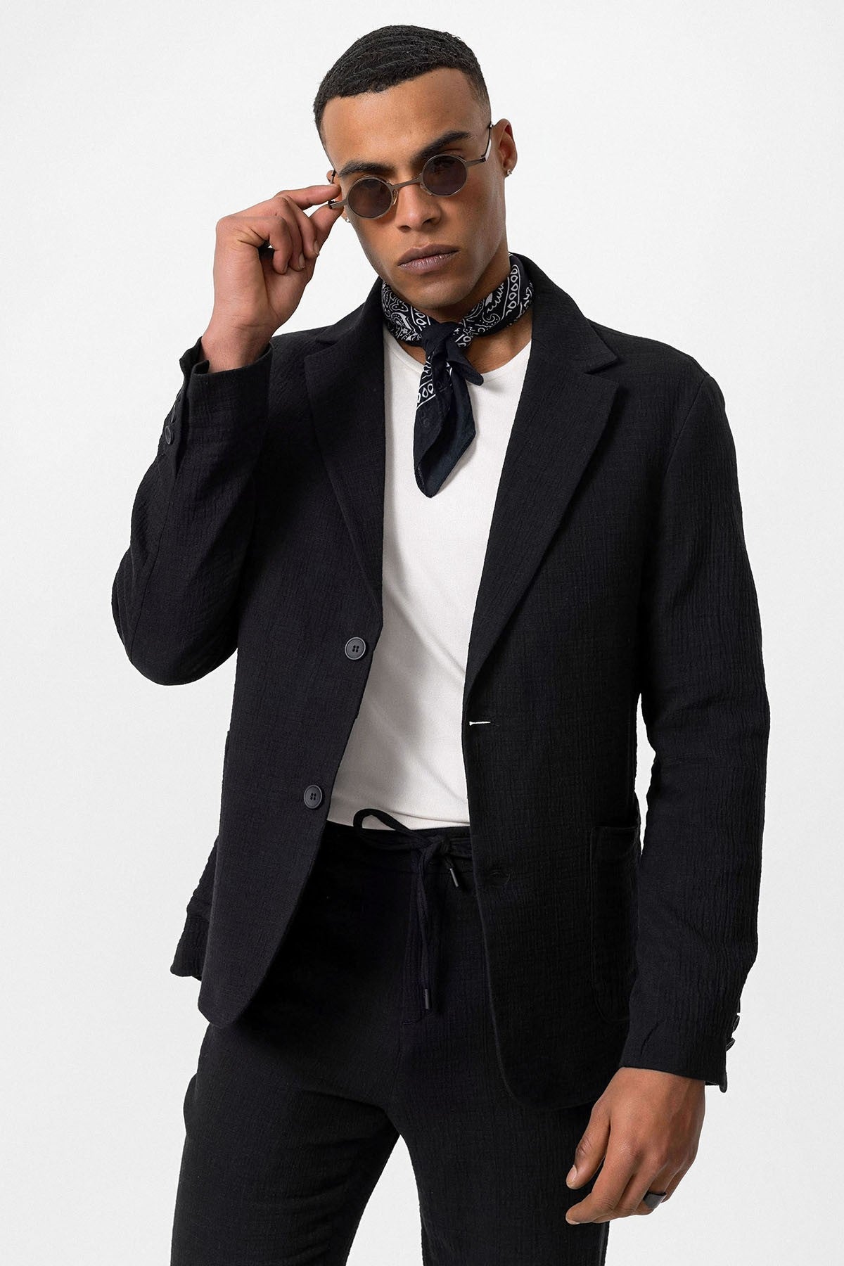 Antioch Men's Blazer Jacket with Side Pockets and No Lapels