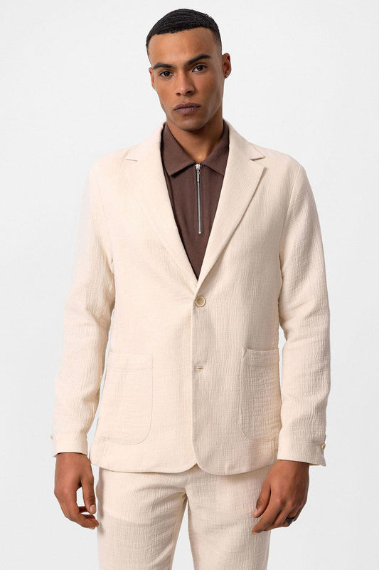 Antioch Men's Blazer Jacket with Side Pockets and No Lapels