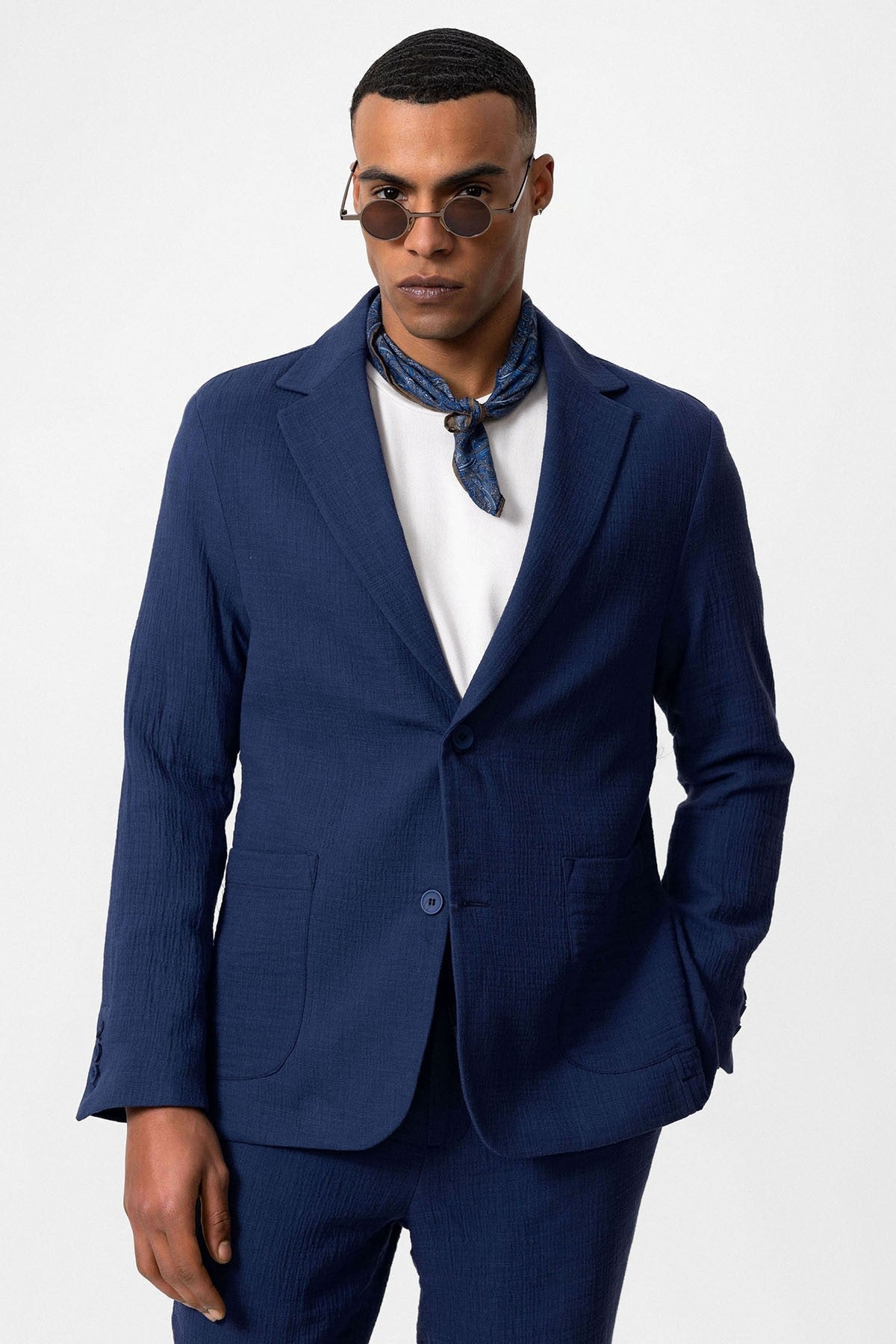 Antioch Men's Blazer Jacket with Side Pockets and No Lapels