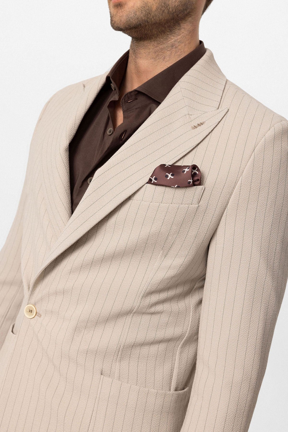 Antioch Single-Button Double-Breasted Striped Men's Blazer