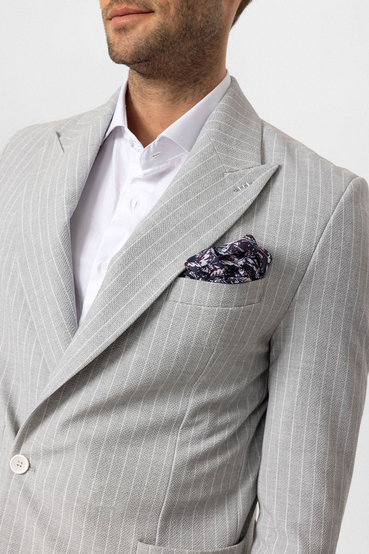 Antioch Single-Button Double-Breasted Striped Men's Blazer