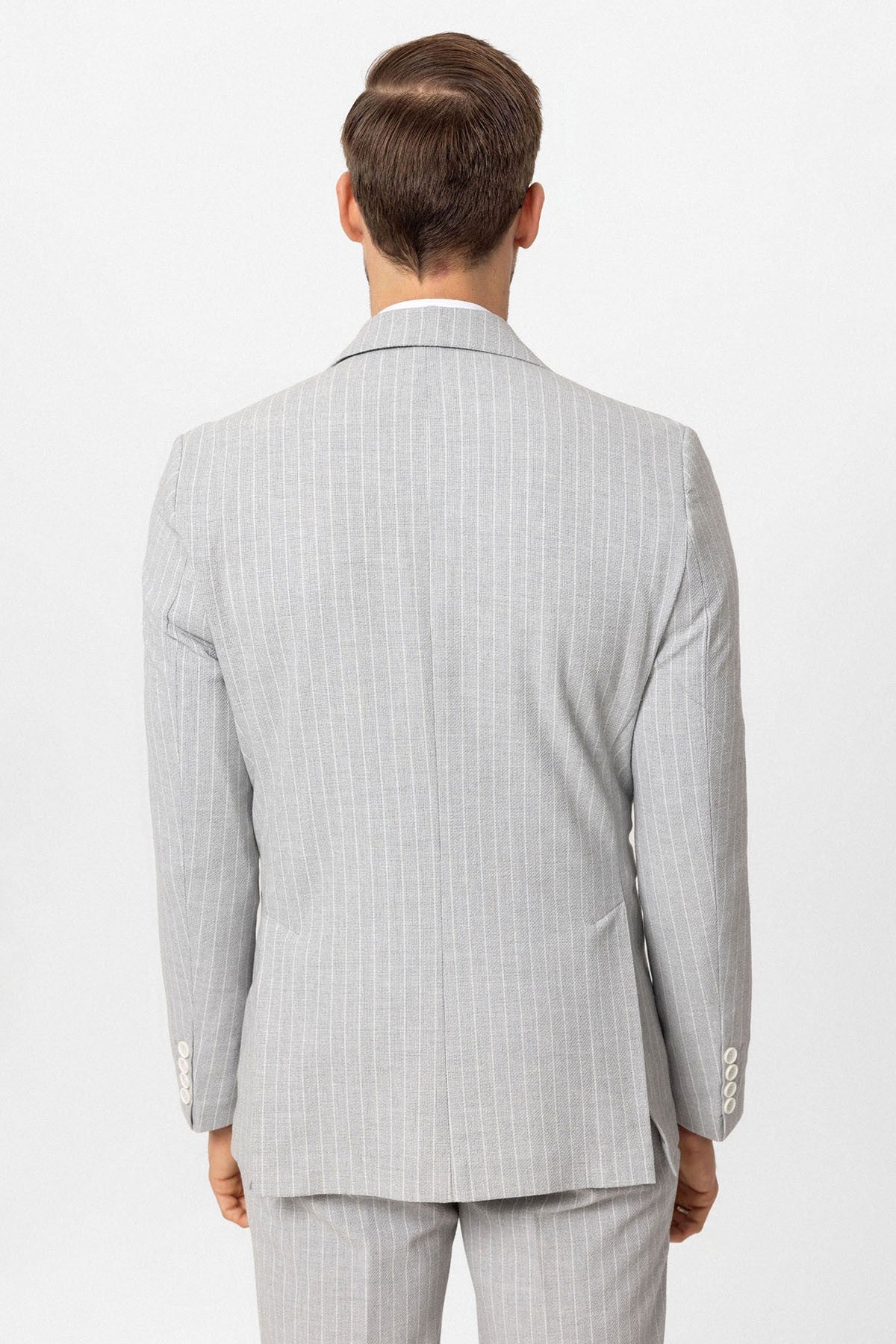 Antioch Single-Button Double-Breasted Striped Men's Blazer