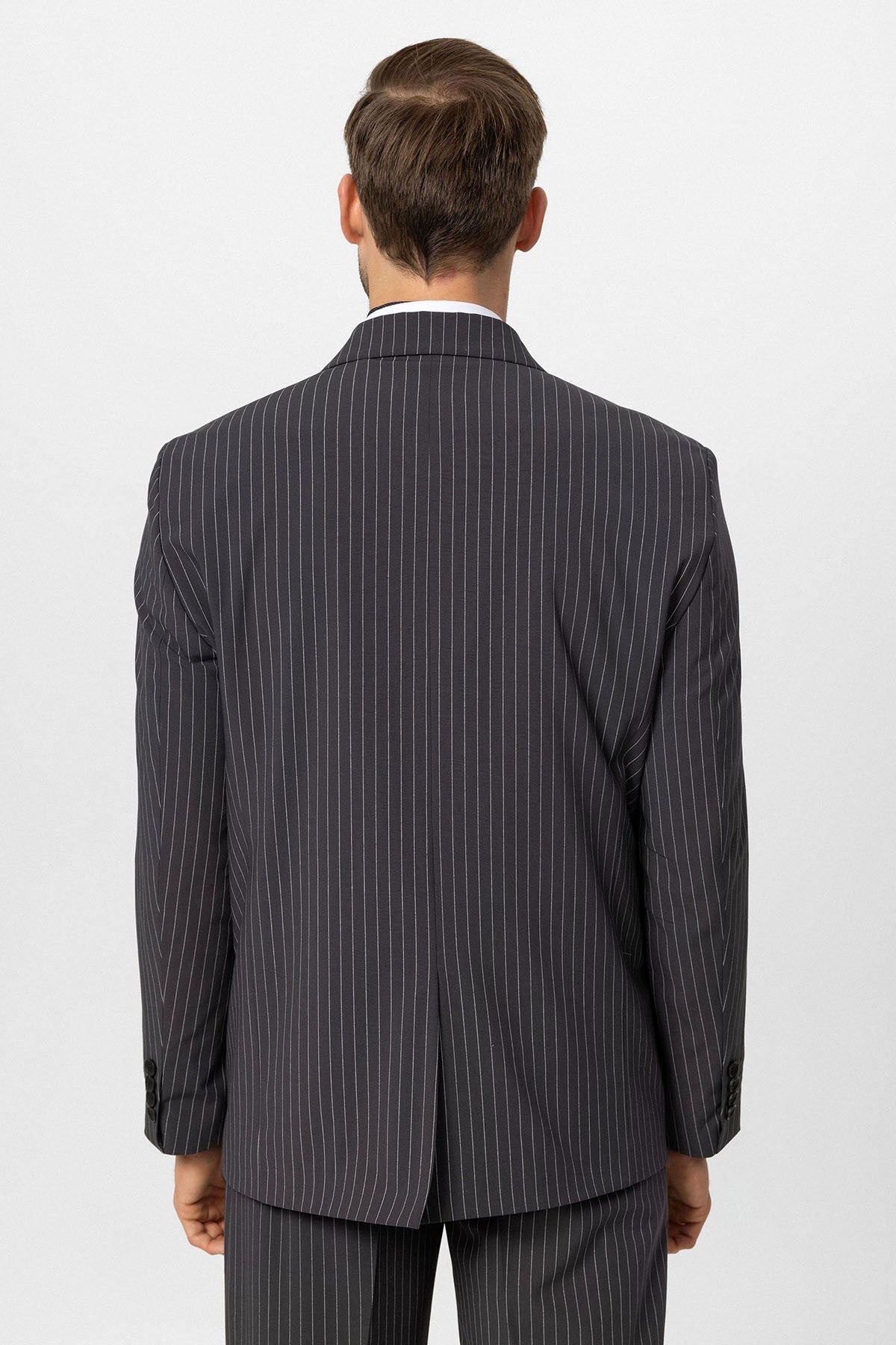 Antioch Double-Breasted Striped Men's Blazer Jacket