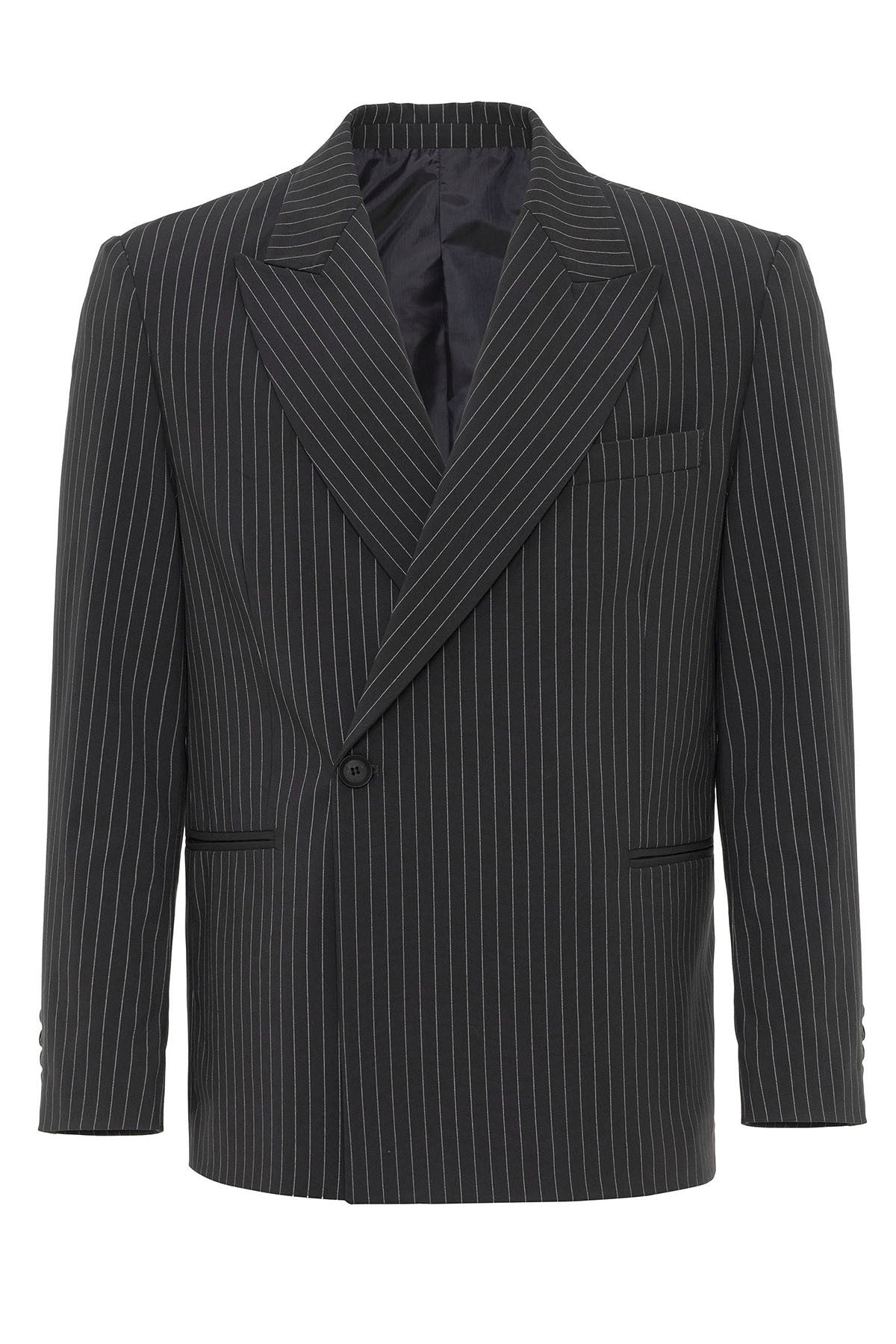 Antioch Double-Breasted Striped Men's Blazer Jacket