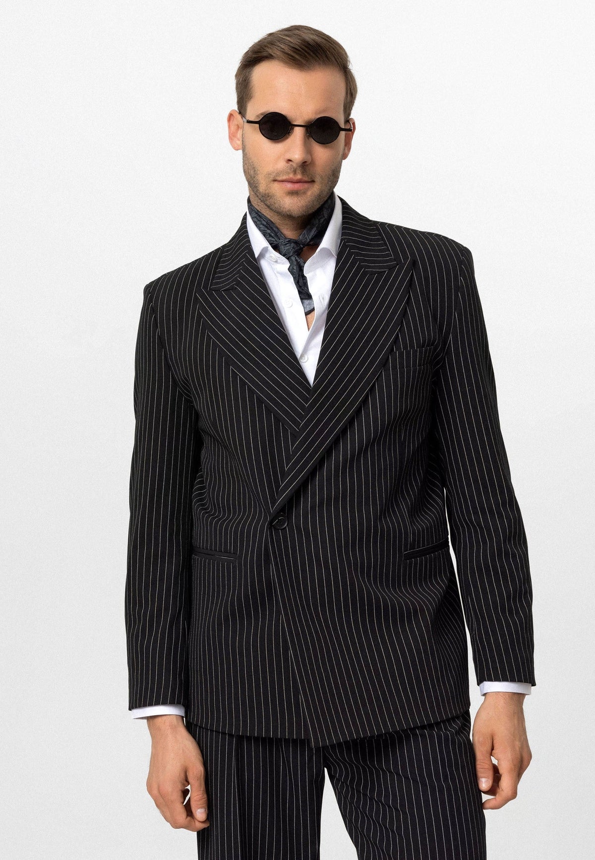 Antioch Double-Breasted Striped Men's Blazer Jacket