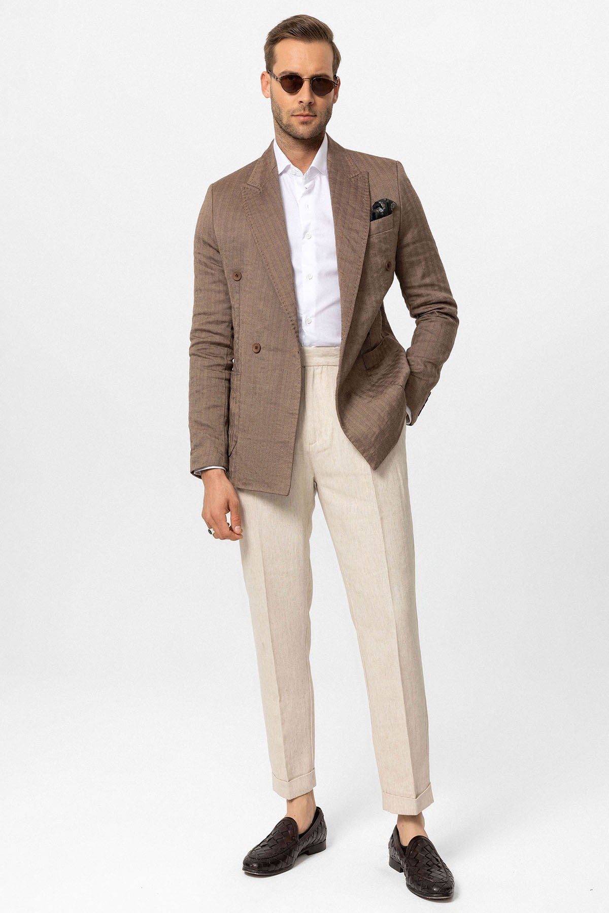 Antioch Men's Herringbone-Patterned Blazer
