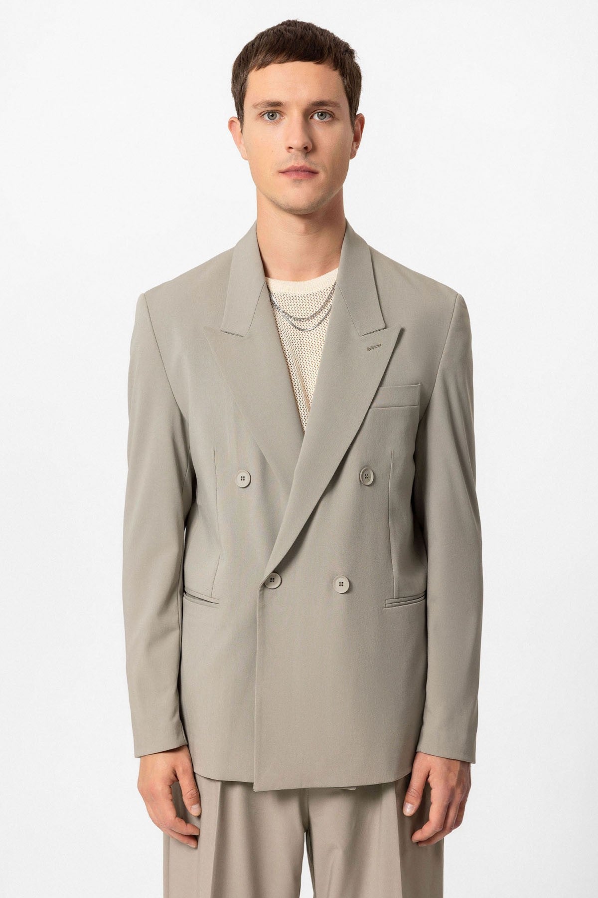Antioch Single-Button Double-Breasted Men's Blazer