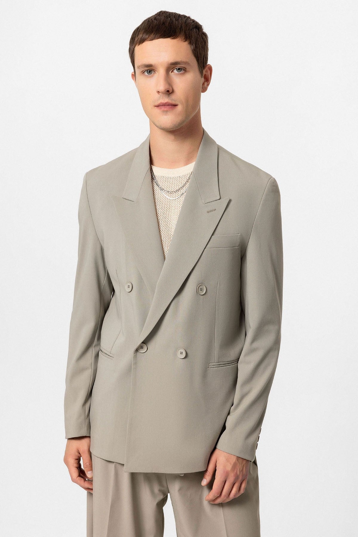 Antioch Single-Button Double-Breasted Men's Blazer