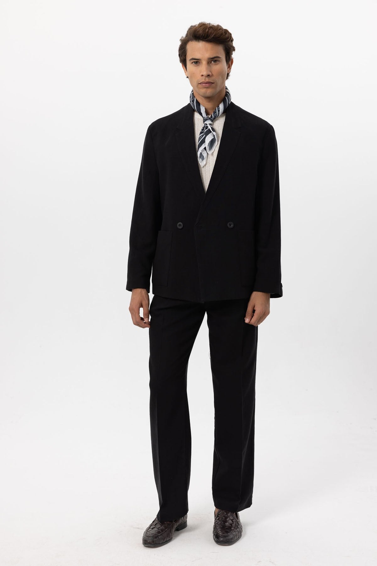 Antioch Linen-Blend Double-Breasted Men's Blazer
