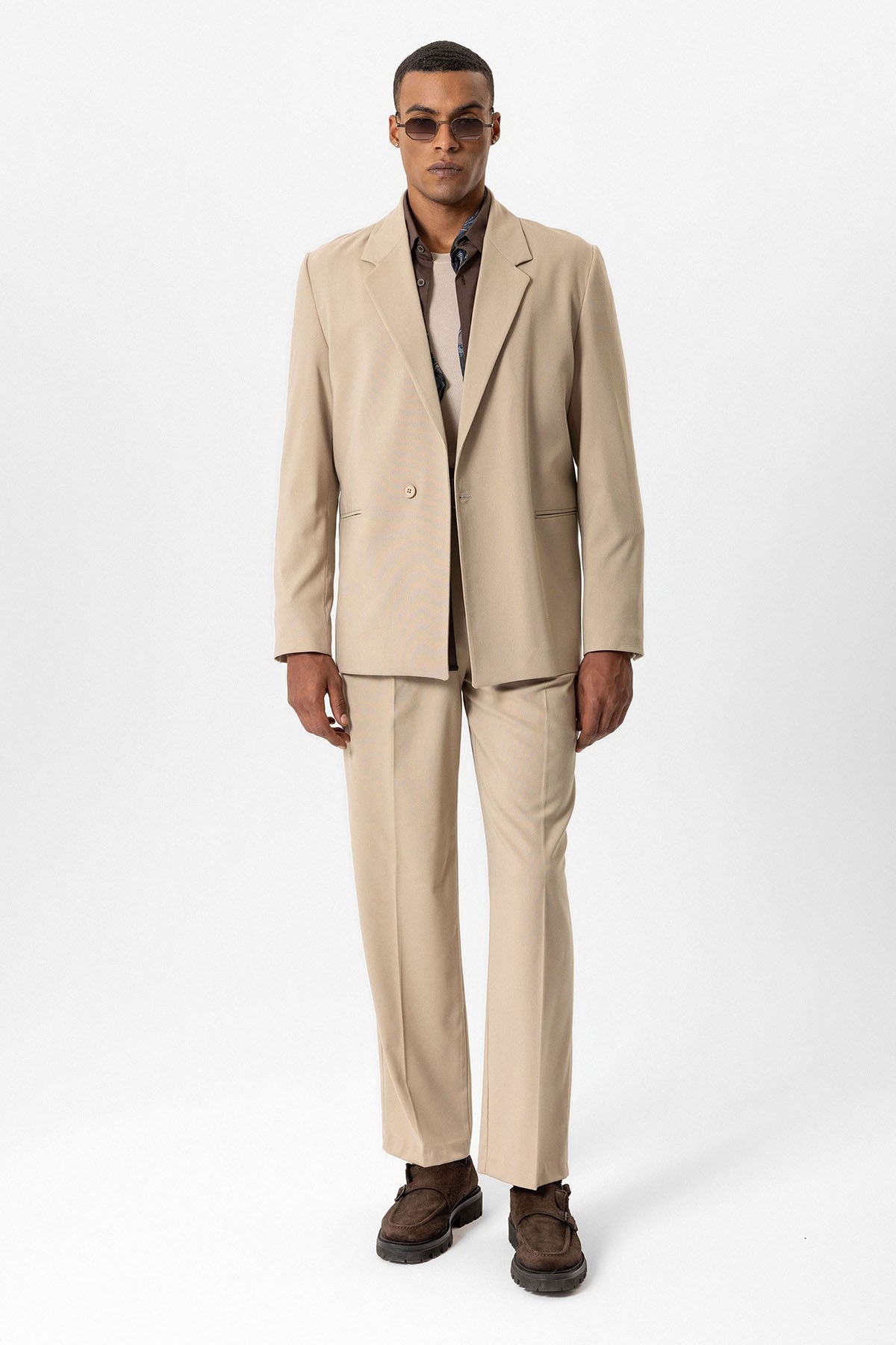 Antioch Single-Button Relaxed-Fit Men's Blazer