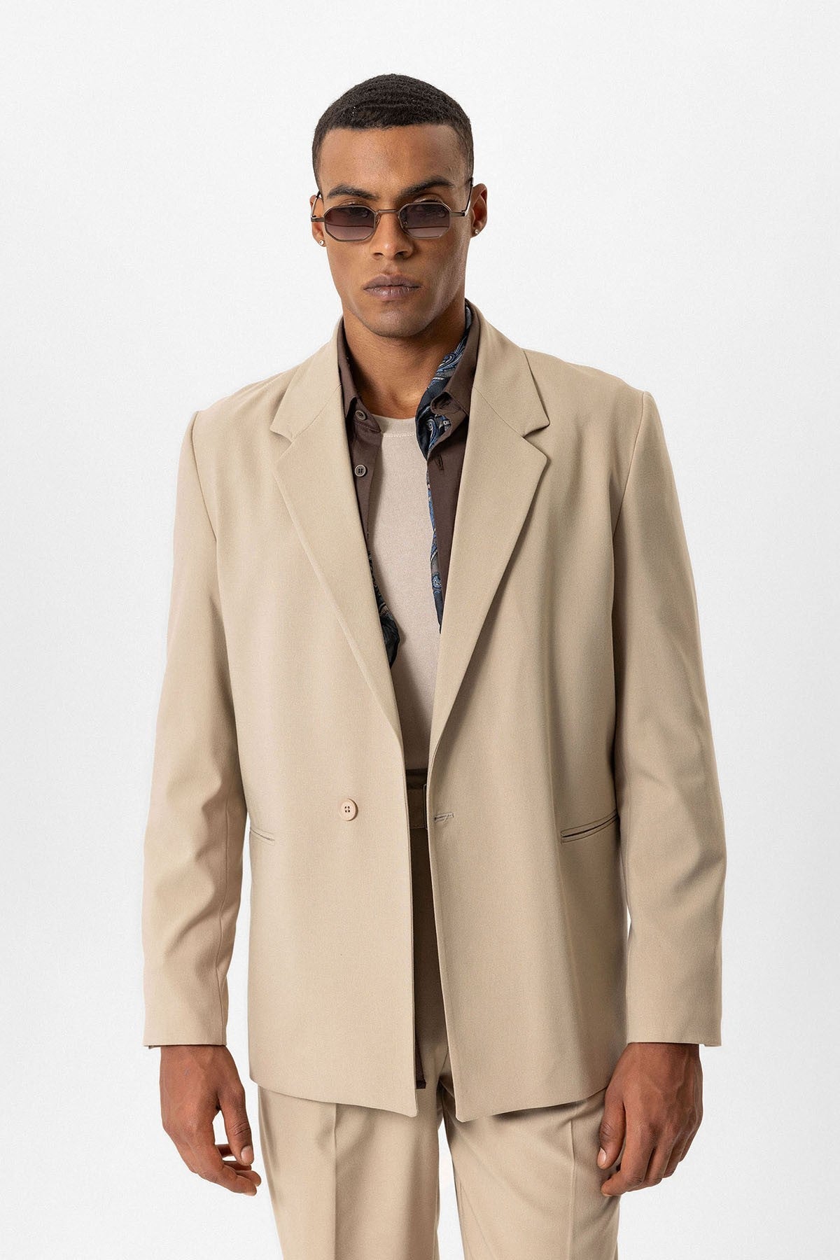 Antioch Single-Button Relaxed-Fit Men's Blazer