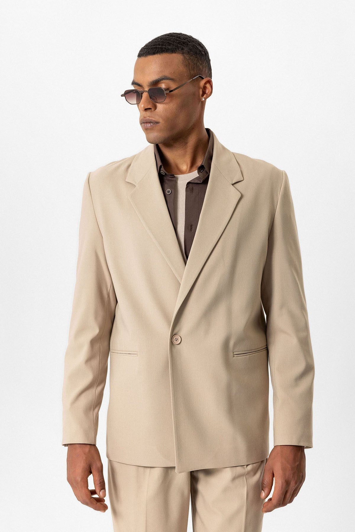 Antioch Single-Button Relaxed-Fit Men's Blazer