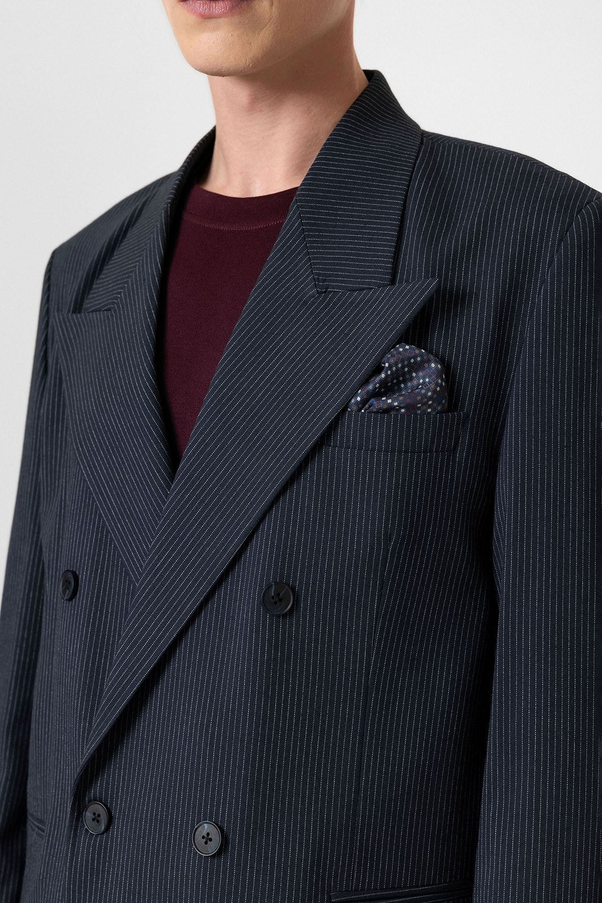 Antioch Comfortable Double-Breasted Striped Men's Blazer