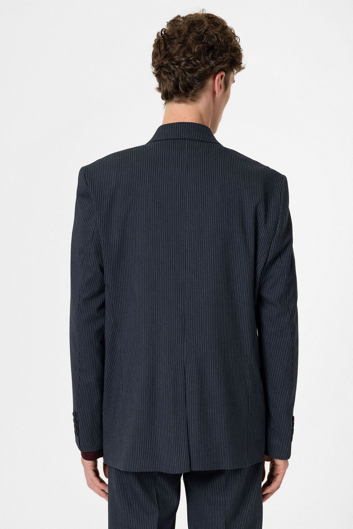 Antioch Comfortable Double-Breasted Striped Men's Blazer