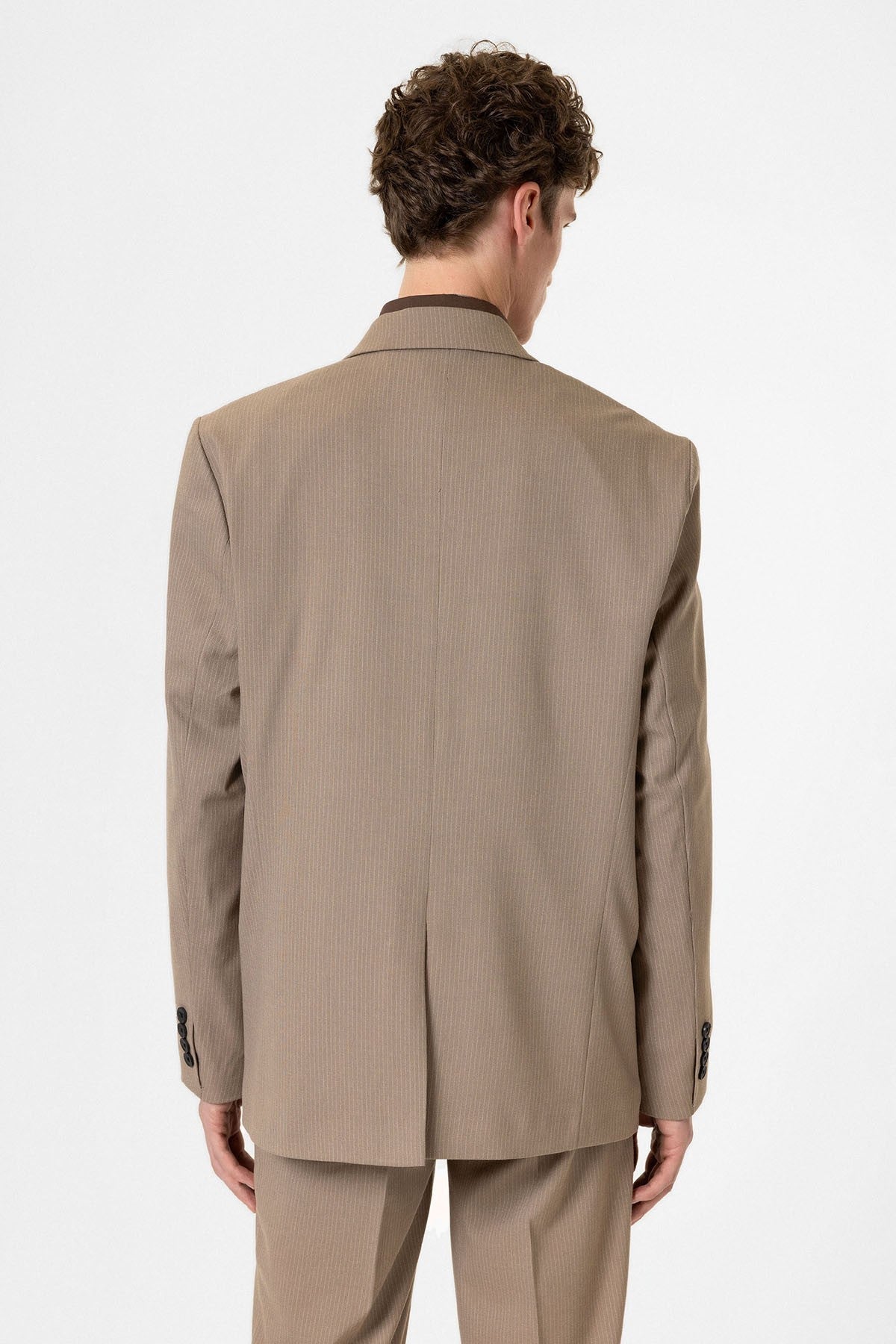 Antioch Comfortable Double-Breasted Striped Men's Blazer