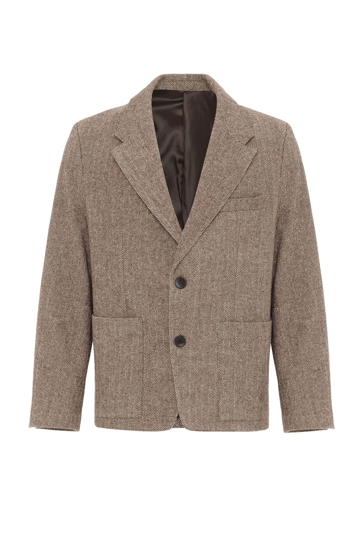 Antioch Oversized Men's Blazer with Herringbone Pattern