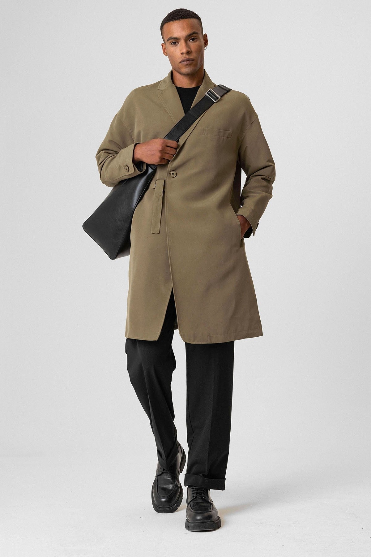 Antioch Toka Men's Trench Coat with Detailed Design
