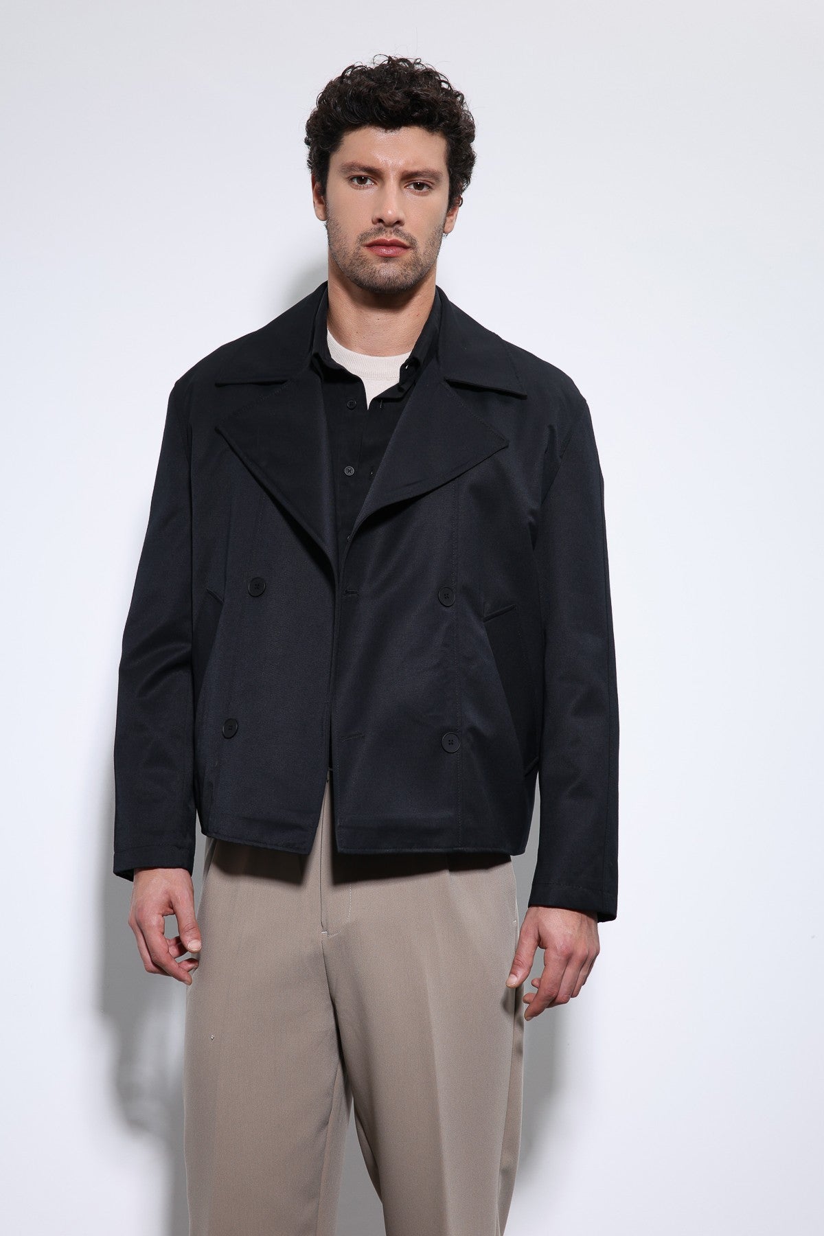 Antioch Crop Fit Men's Trench Coat