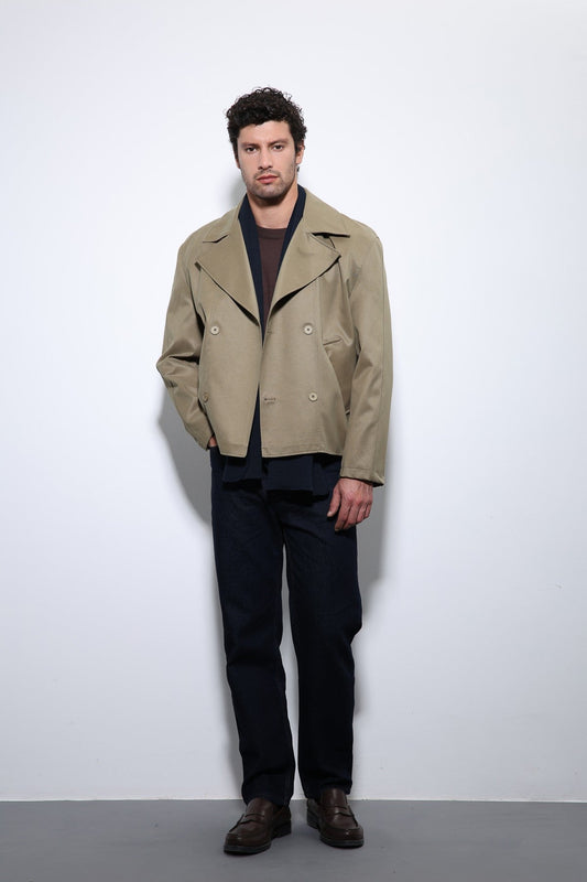 Antioch Crop Fit Men's Trench Coat