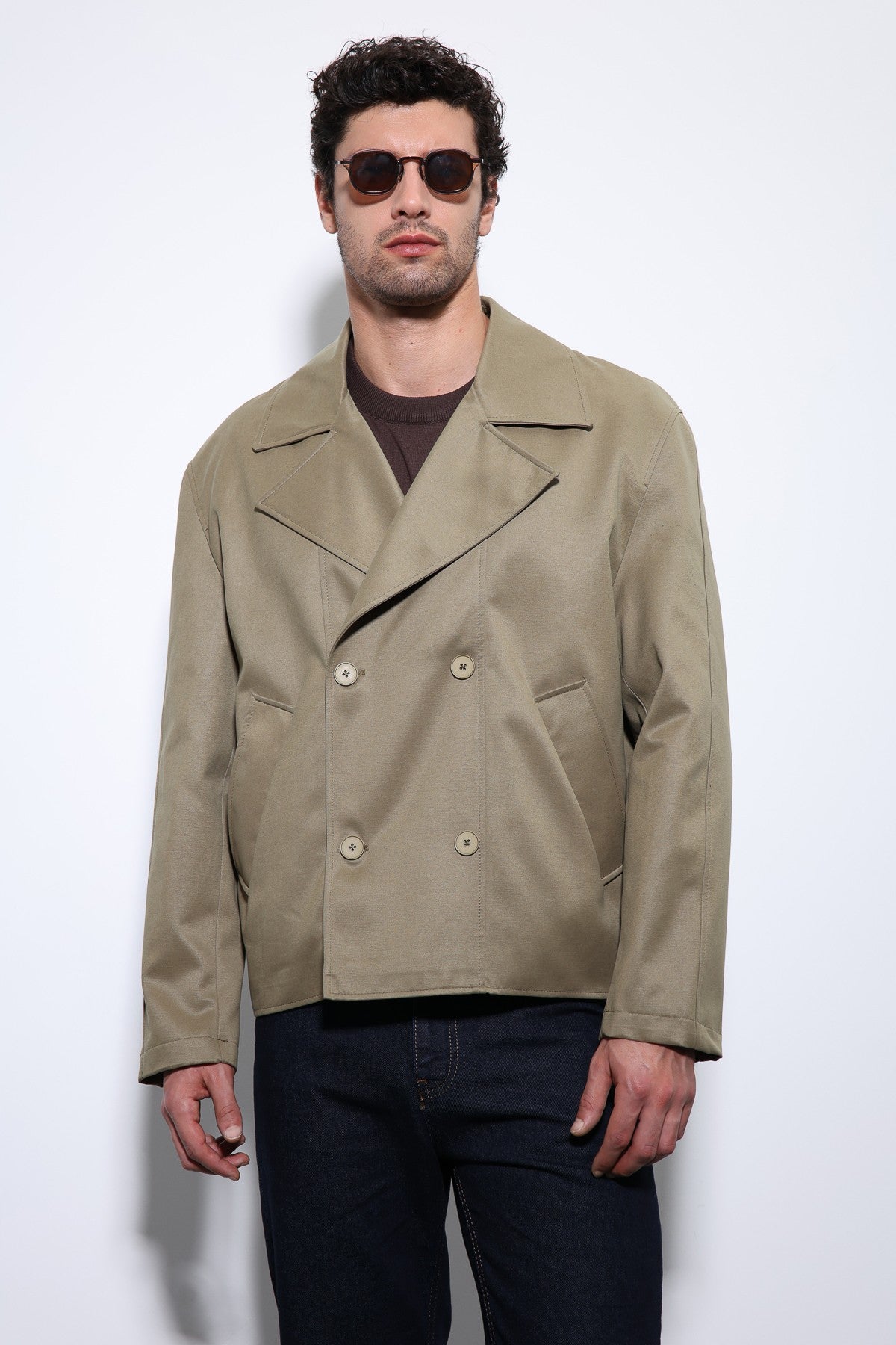 Antioch Crop Fit Men's Trench Coat