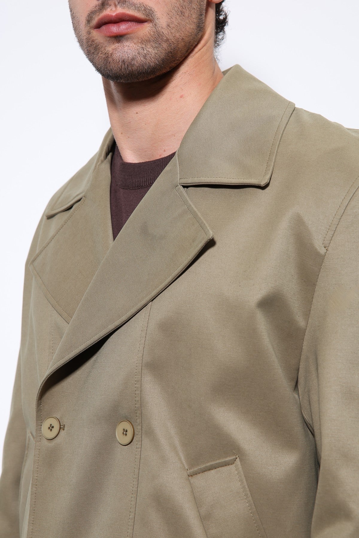 Antioch Crop Fit Men's Trench Coat