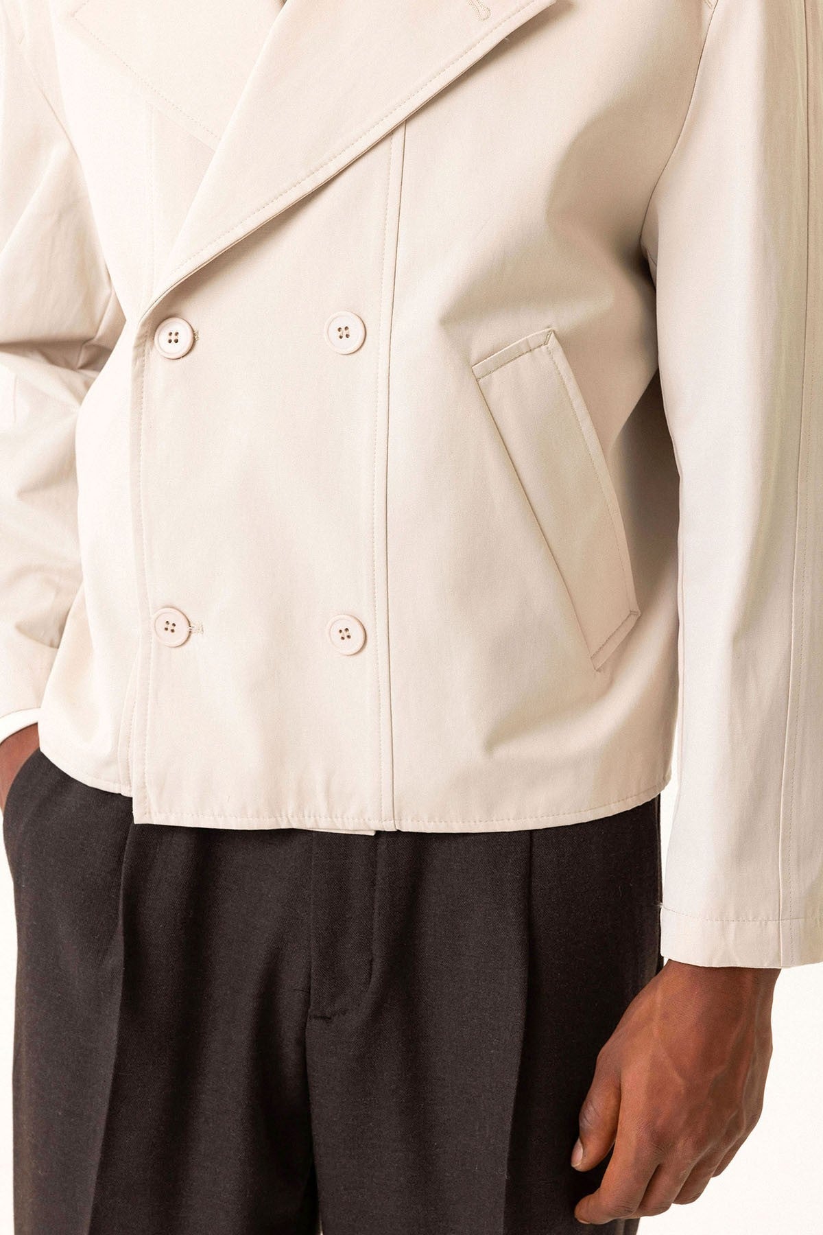 Antioch Crop Fit Men's Trench Coat