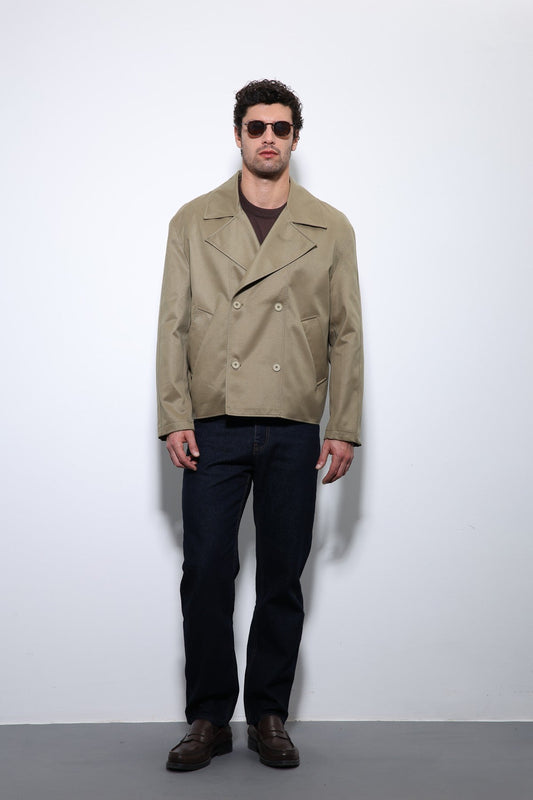 Antioch Crop Fit Men's Trench Coat