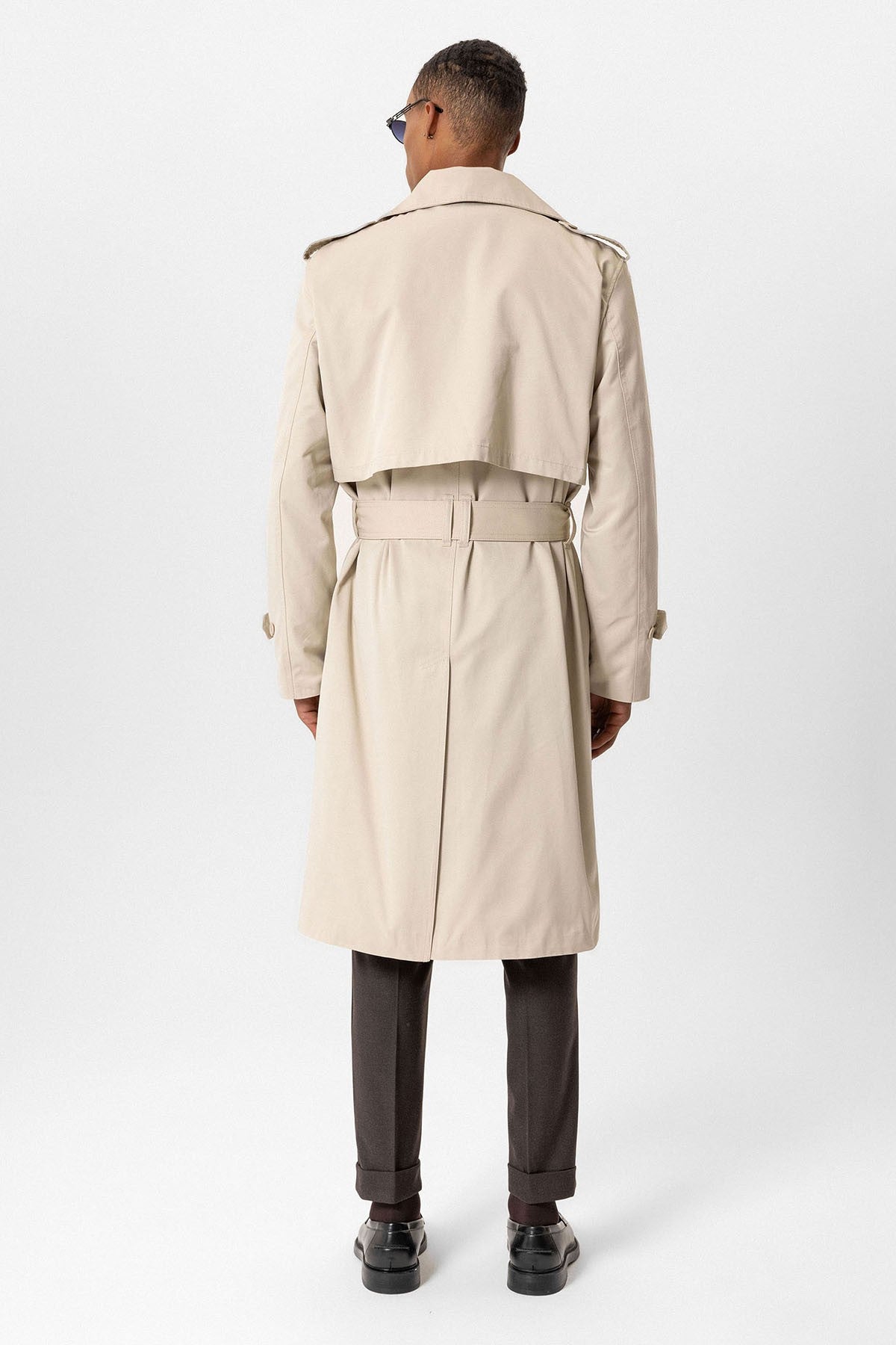 Antioch Cross-Over Long Men's Trench Coat