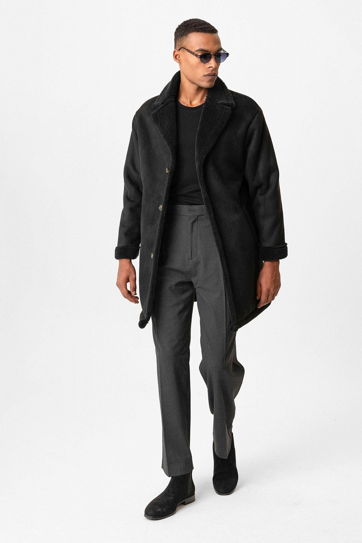 Antioch Men's Coat with Suede-Look Lining
