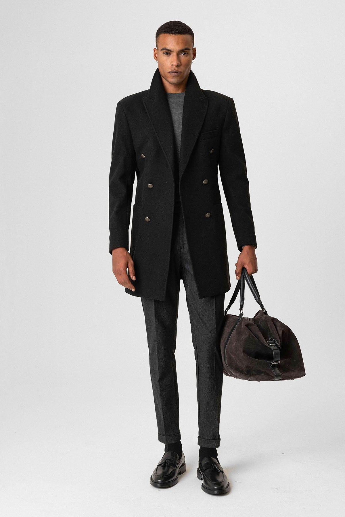 Antioch Cross-Over Closure Pouch-Pocket Men's Coat
