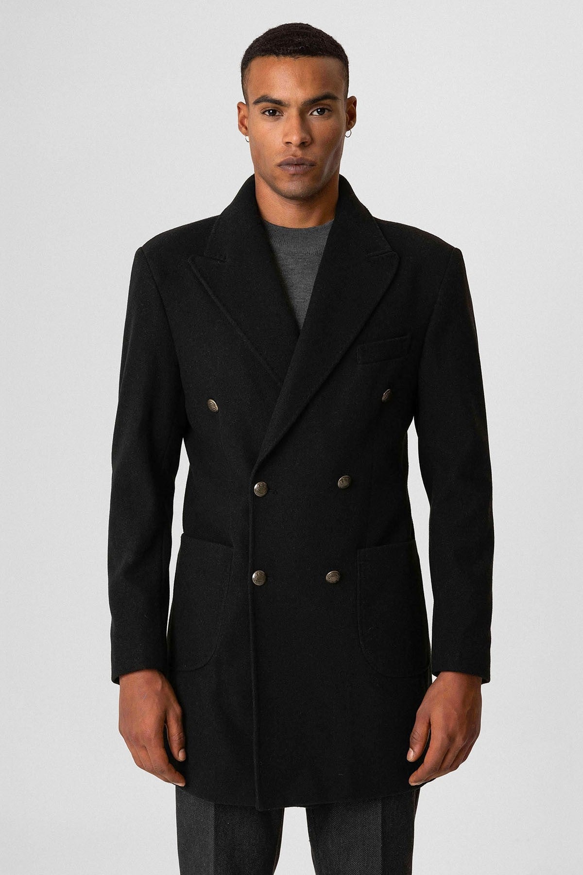 Antioch Cross-Over Closure Pouch-Pocket Men's Coat