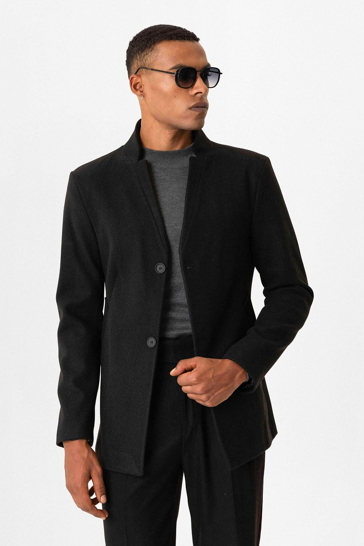 Antioch Slim-Fit Stand-Up Collar Men's Coat