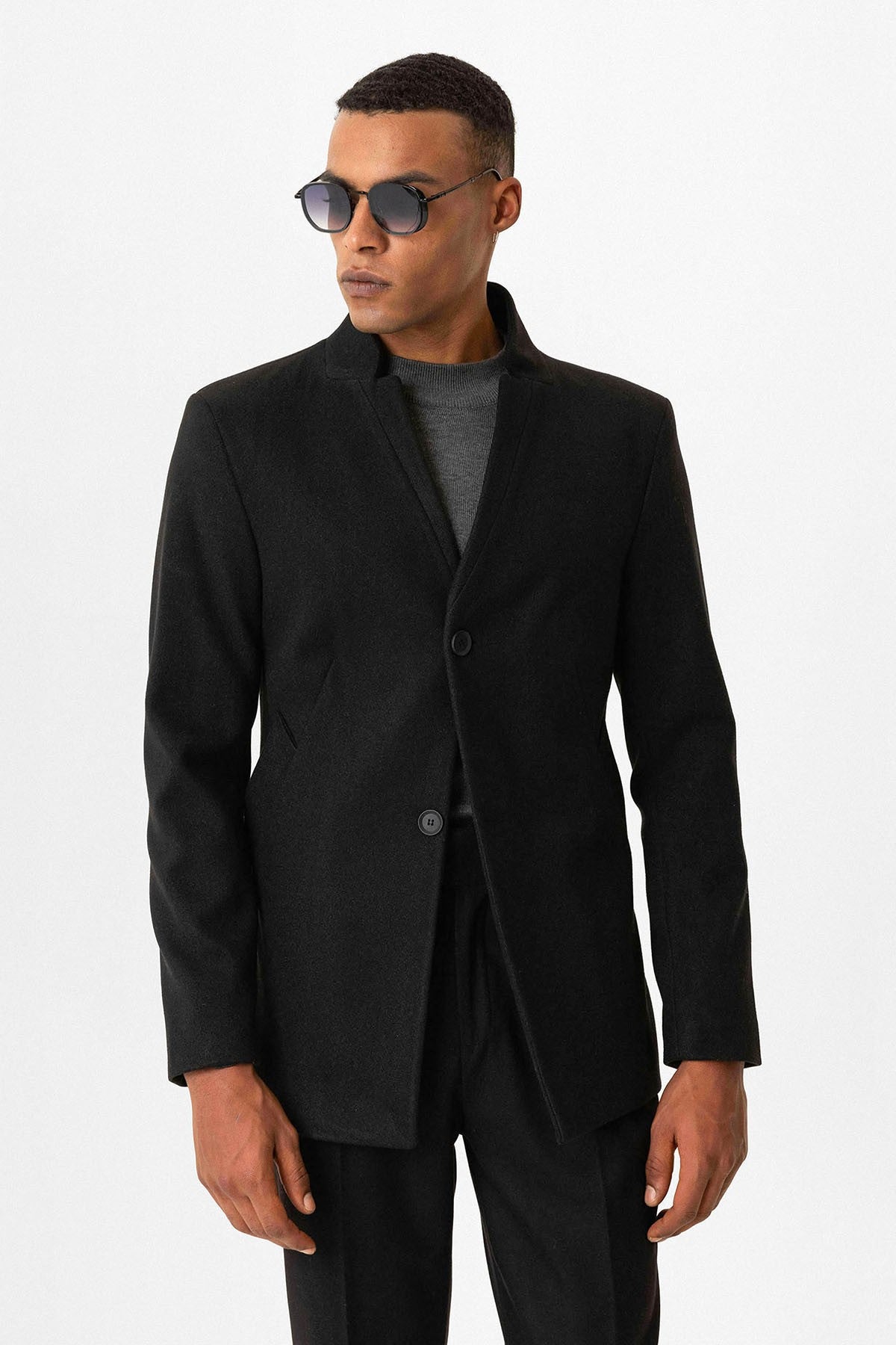 Antioch Slim-Fit Stand-Up Collar Men's Coat